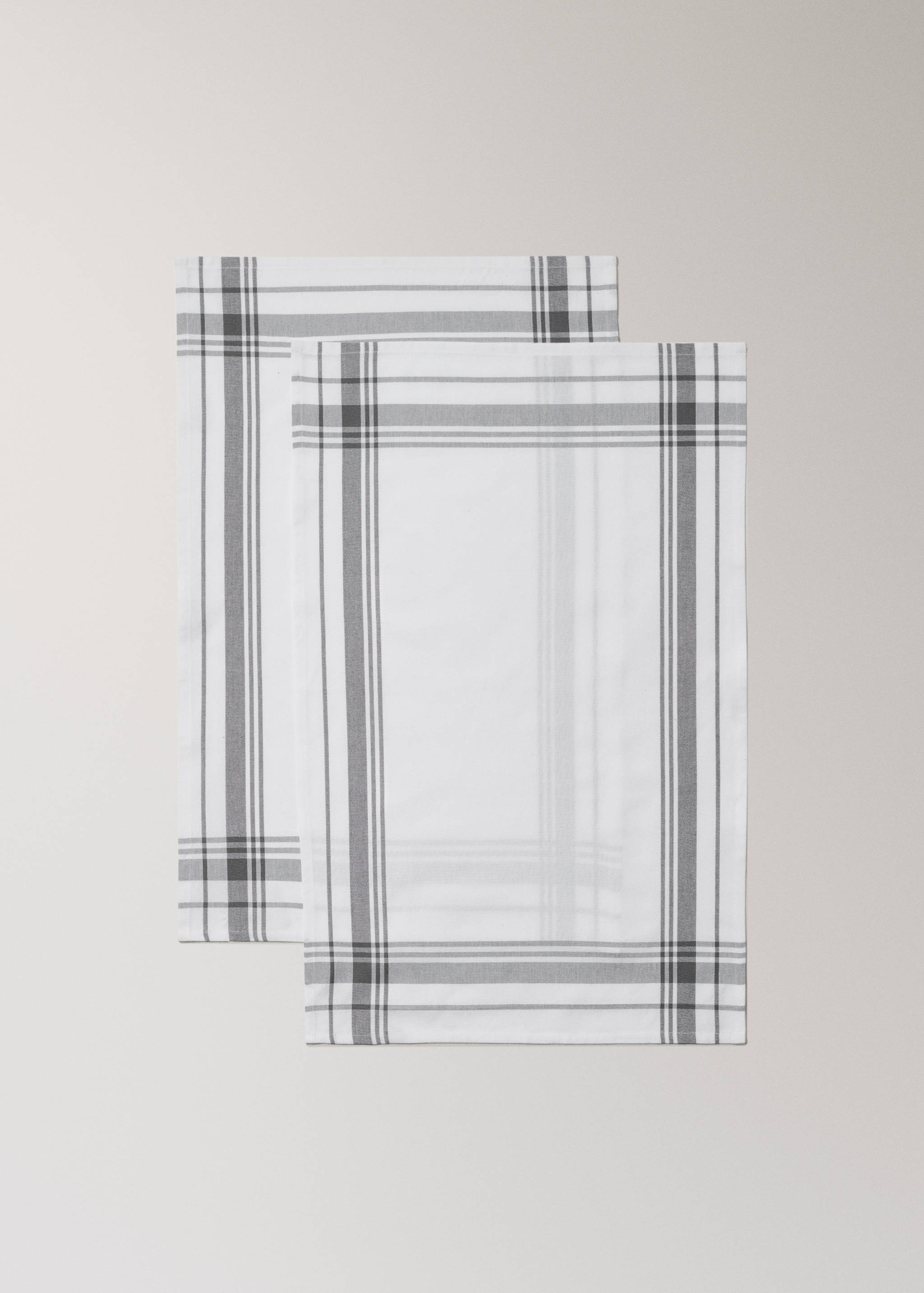 Baumwoll-Küchentücher mit garngefärbtem geometrischen Muster - Detail des Artikels 1