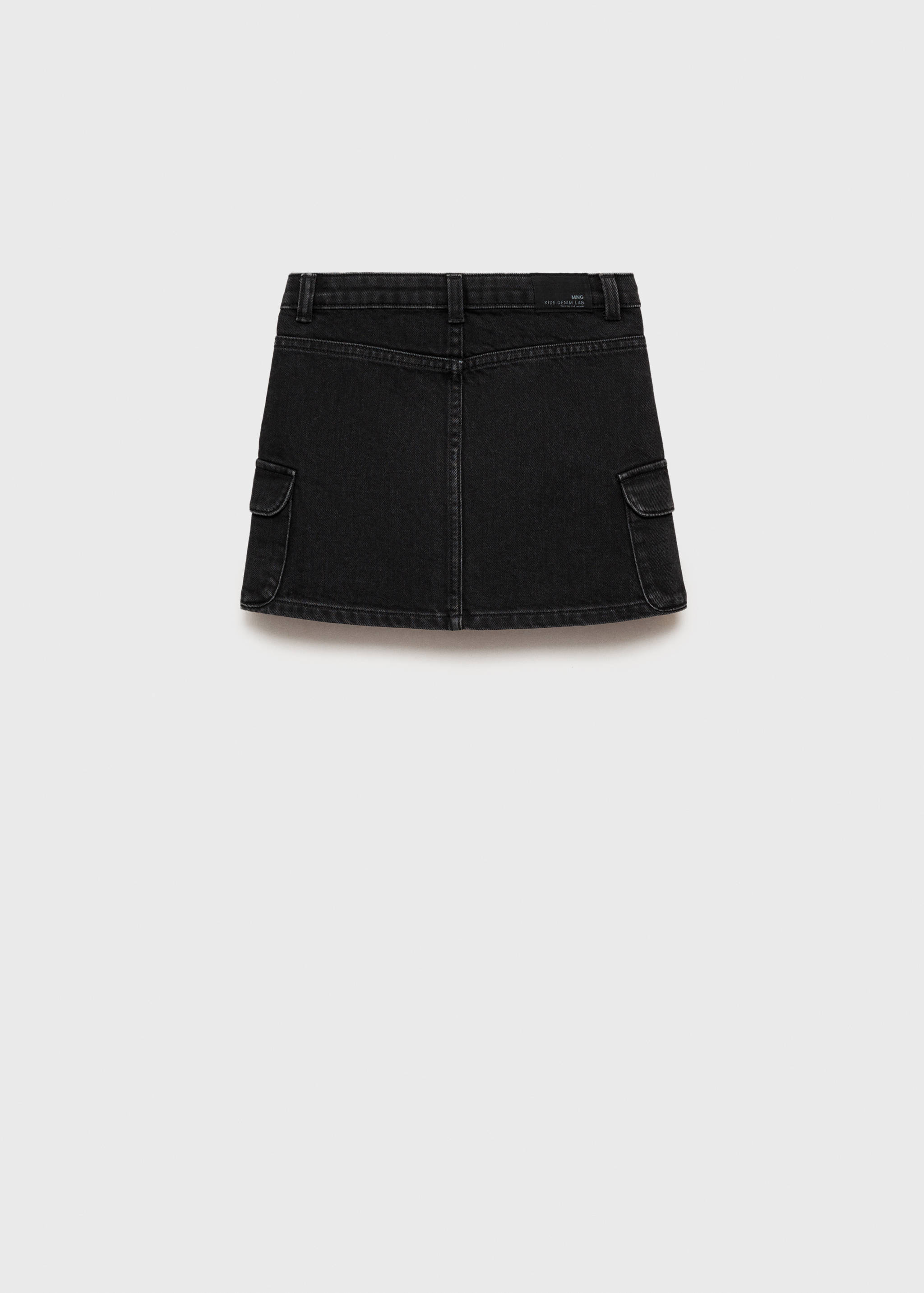 Denim mini-skirt - Reverse of the article