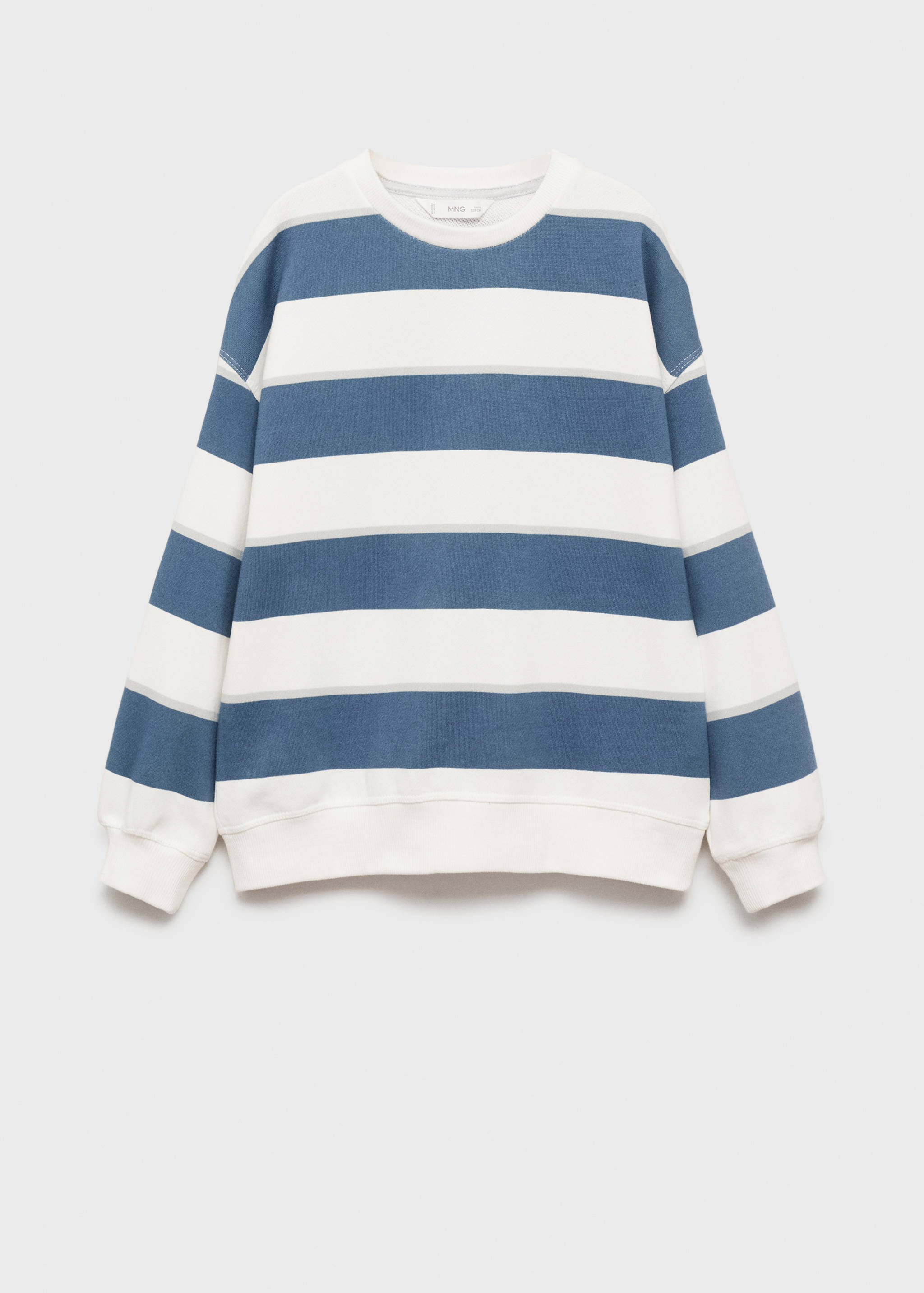 Striped cotton-blend sweatshirt - Article without model