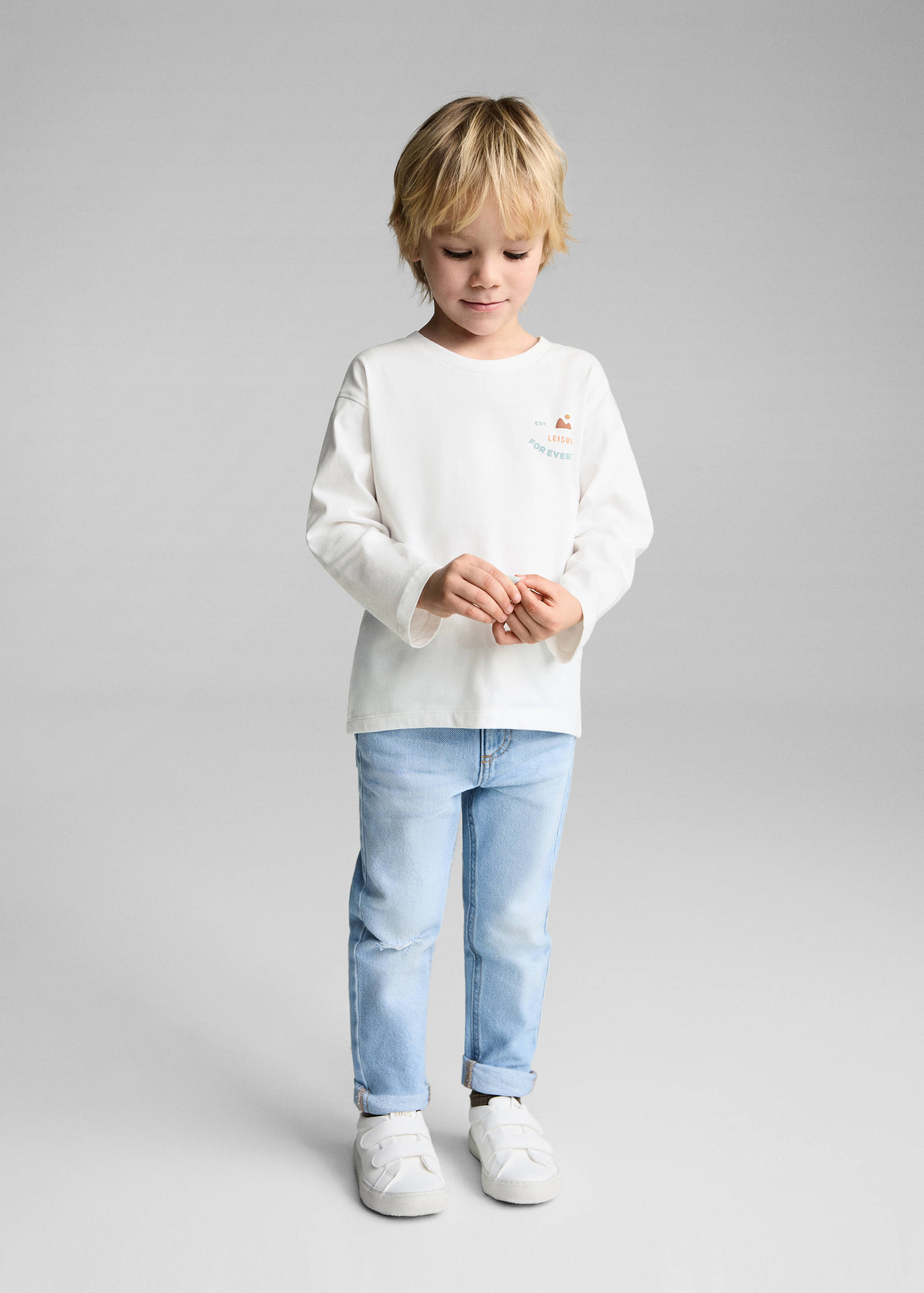 Printed cotton-blend T-shirt - General plane