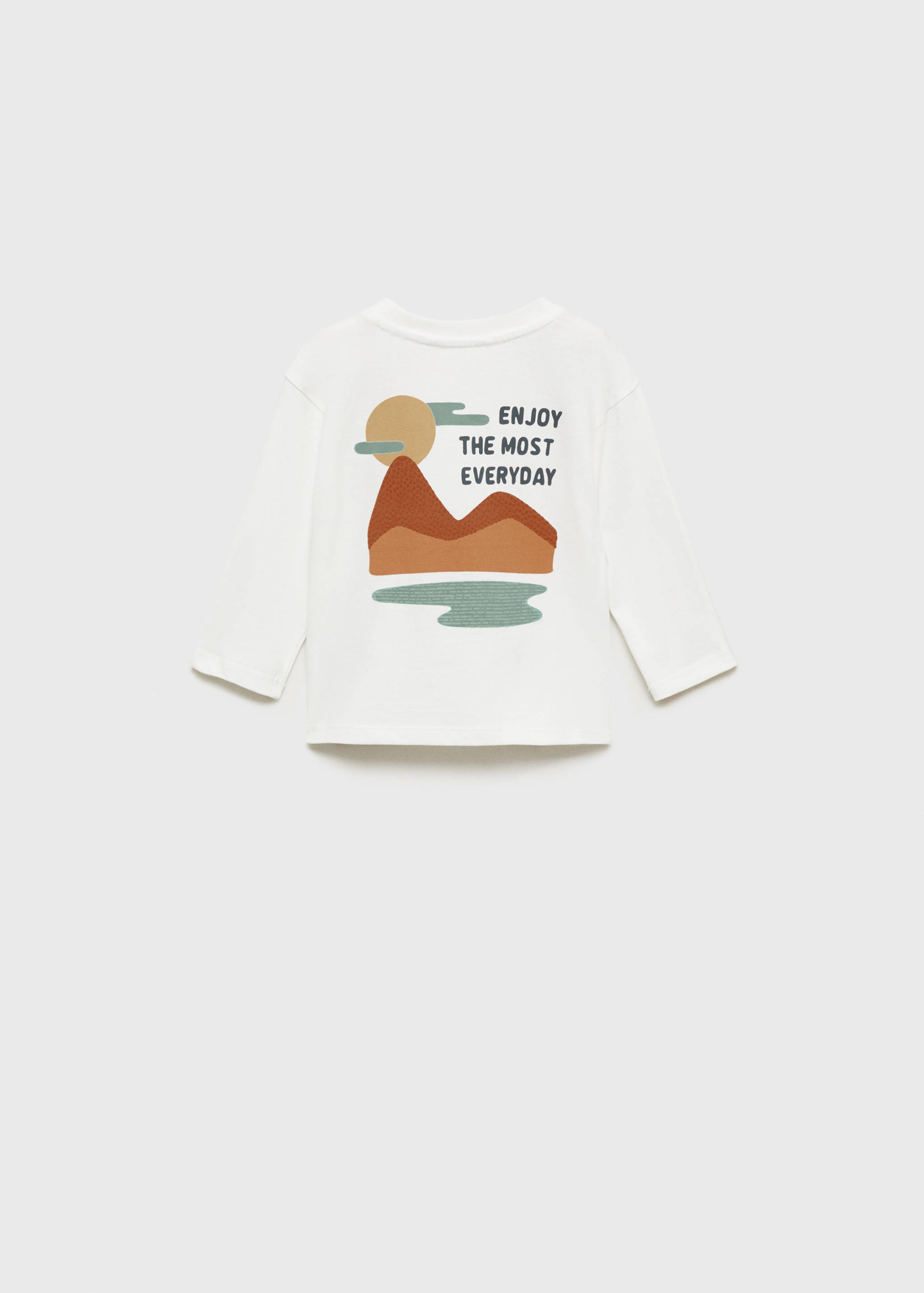Printed cotton-blend T-shirt - Reverse of the article