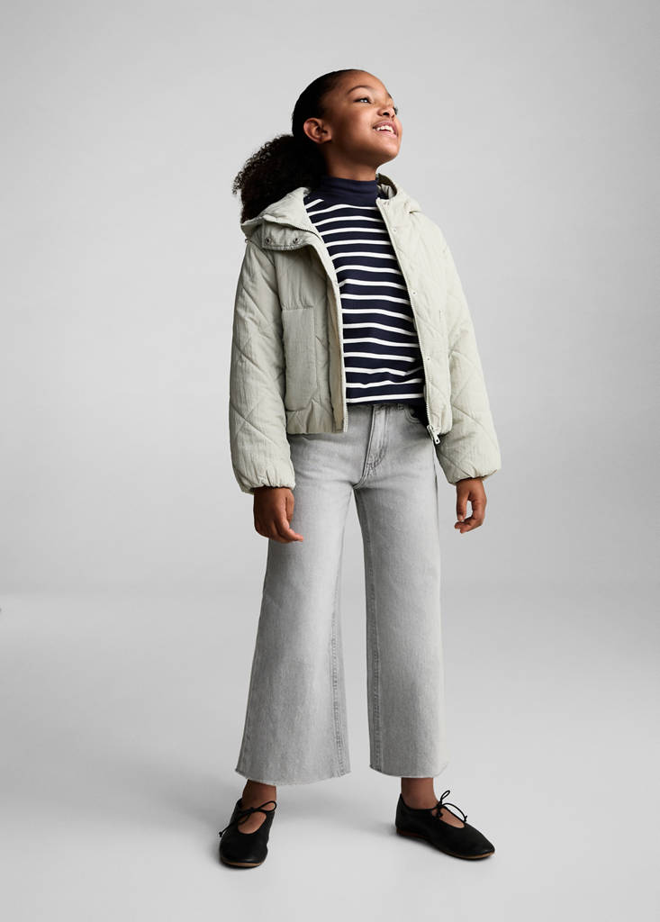 MANGO KIDS - Sweat-shirt coton rayures bleu marine foncé - 9-10 ans - Fille