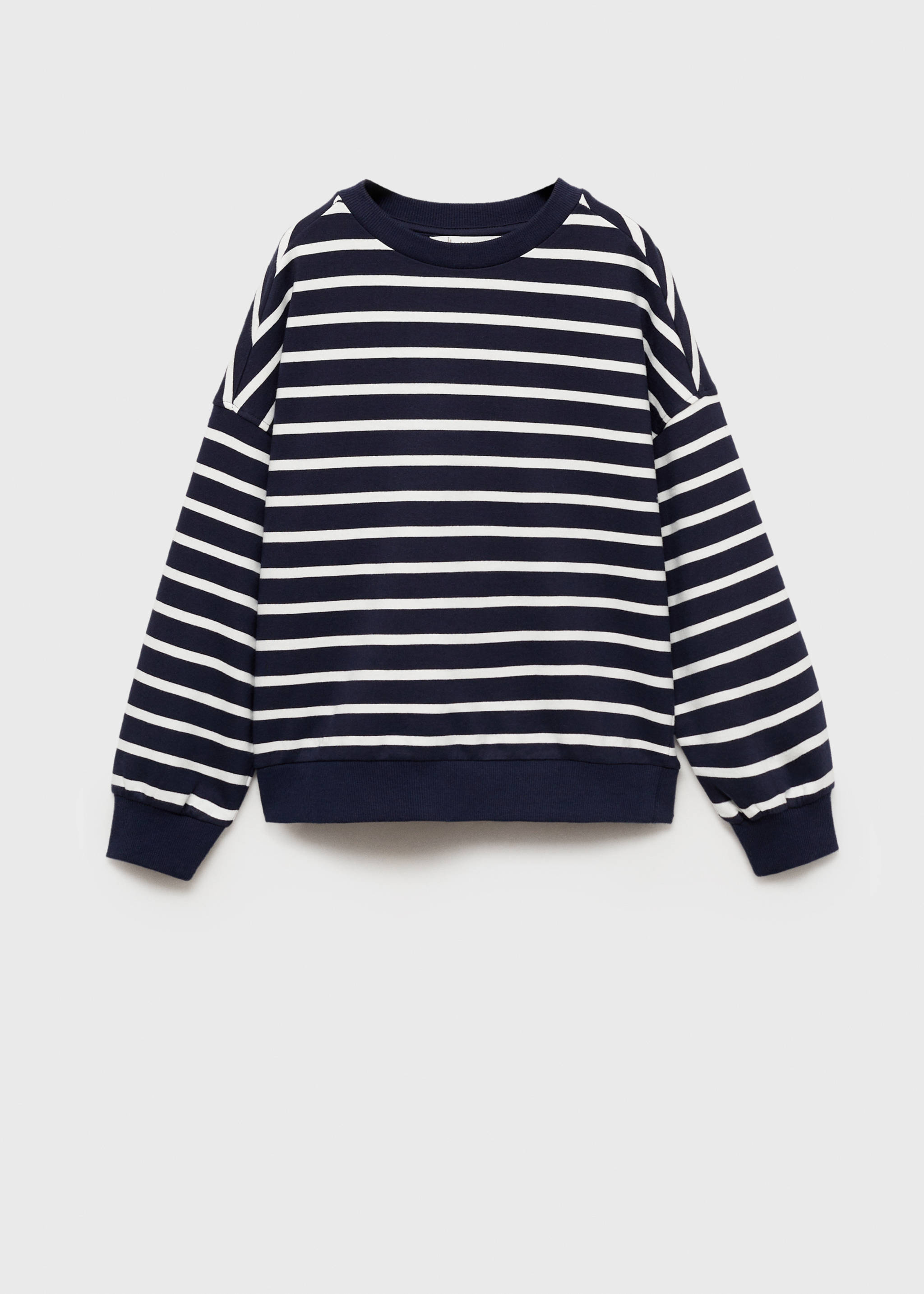 Striped cotton-blend sweatshirt - Article without model