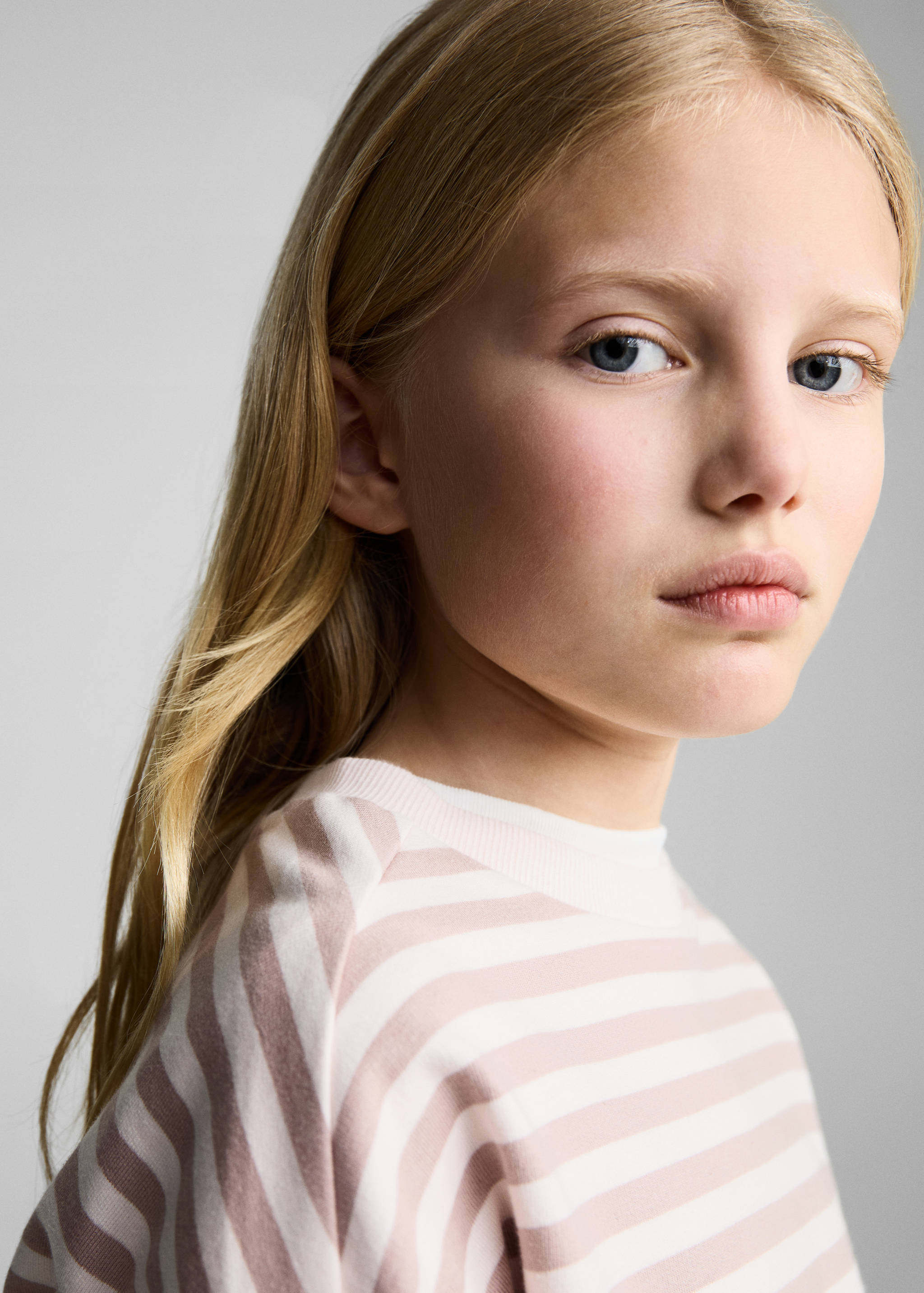 Striped cotton-blend sweatshirt - Details of the article 1