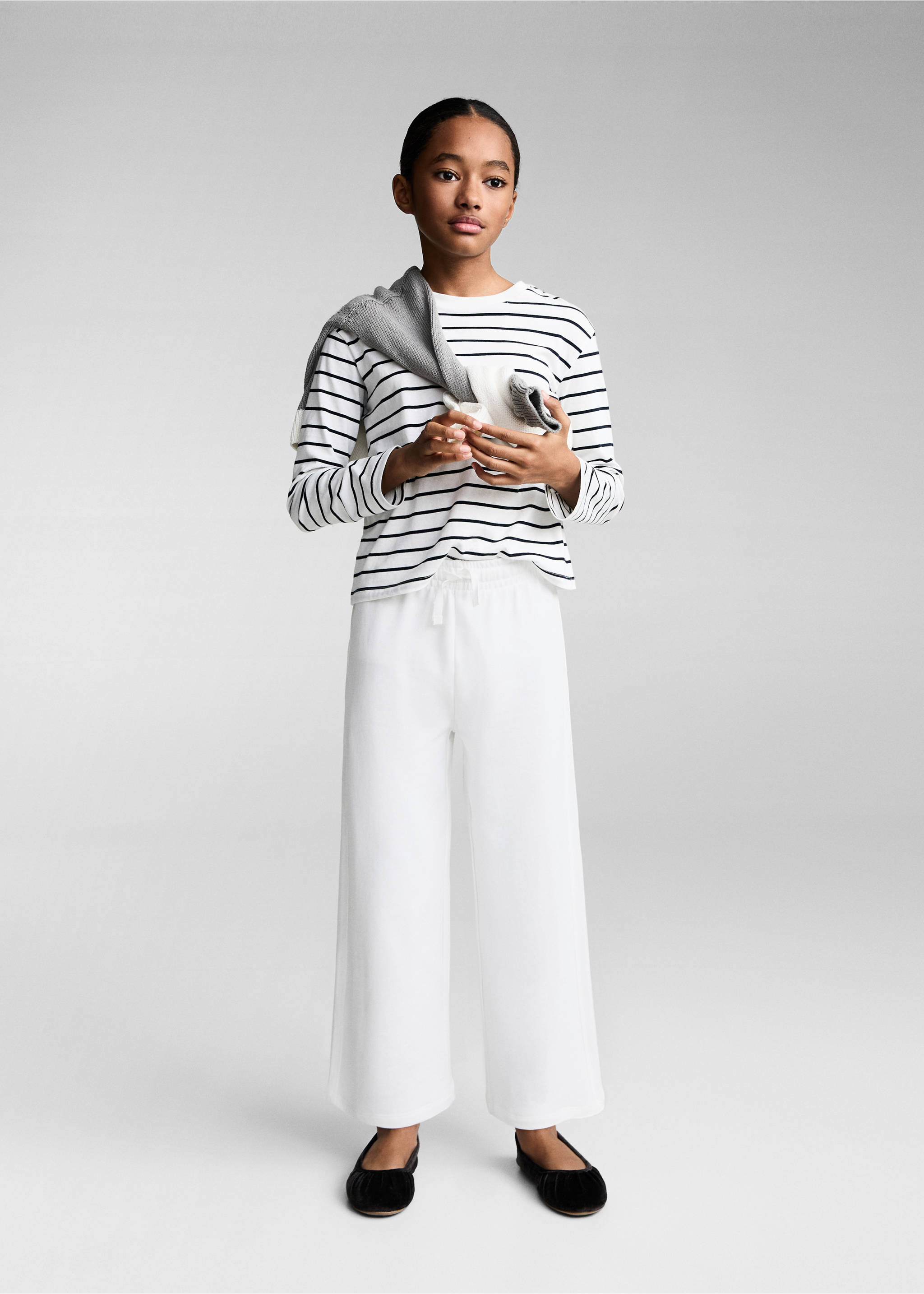 Knit jogger-style trousers - General plane, Off White. Ref: 87093645-00.