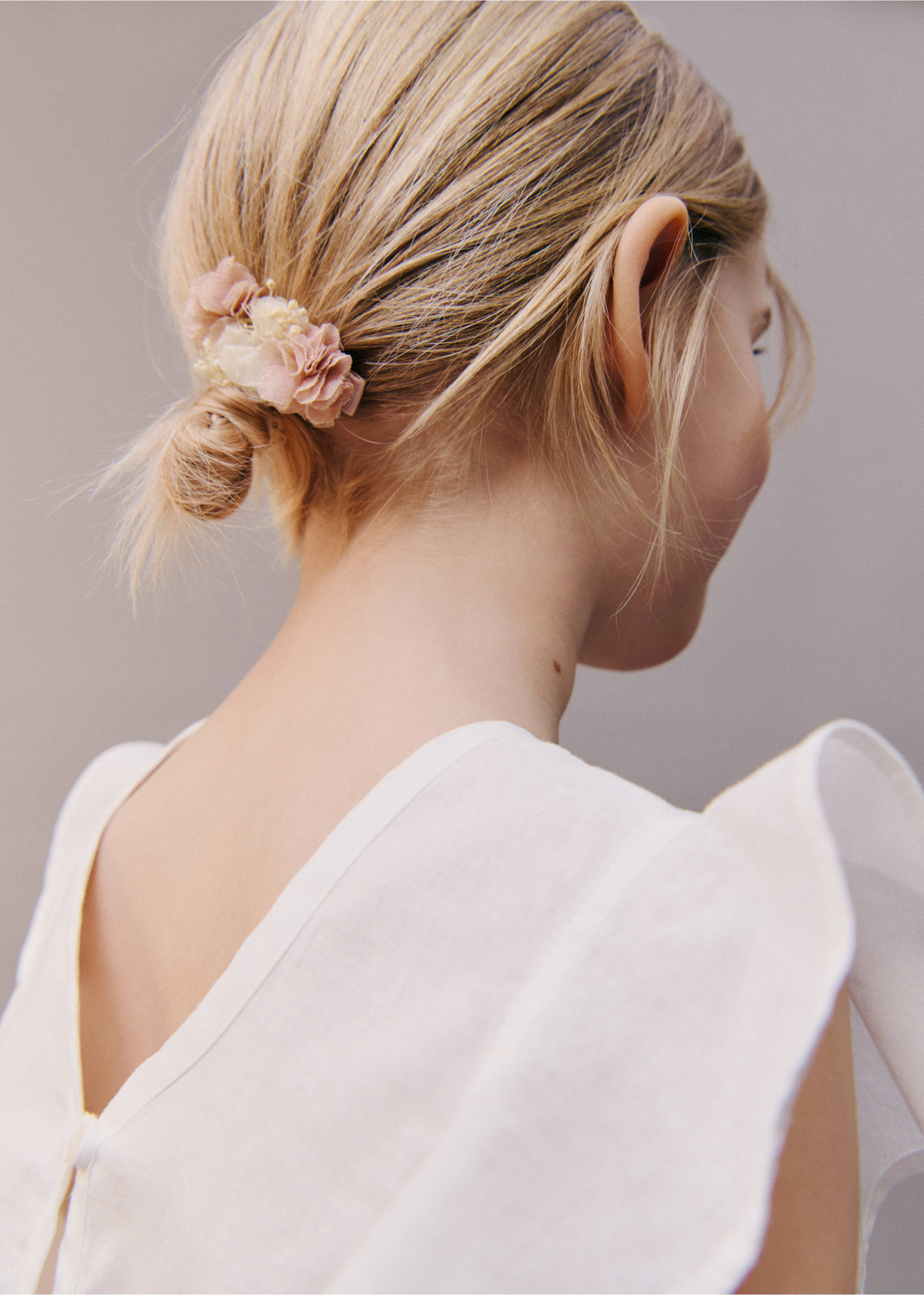 Lot 2 barrettes fleurs - Détail de l'article 5, Rose pâle. Ref: 87093647-00.