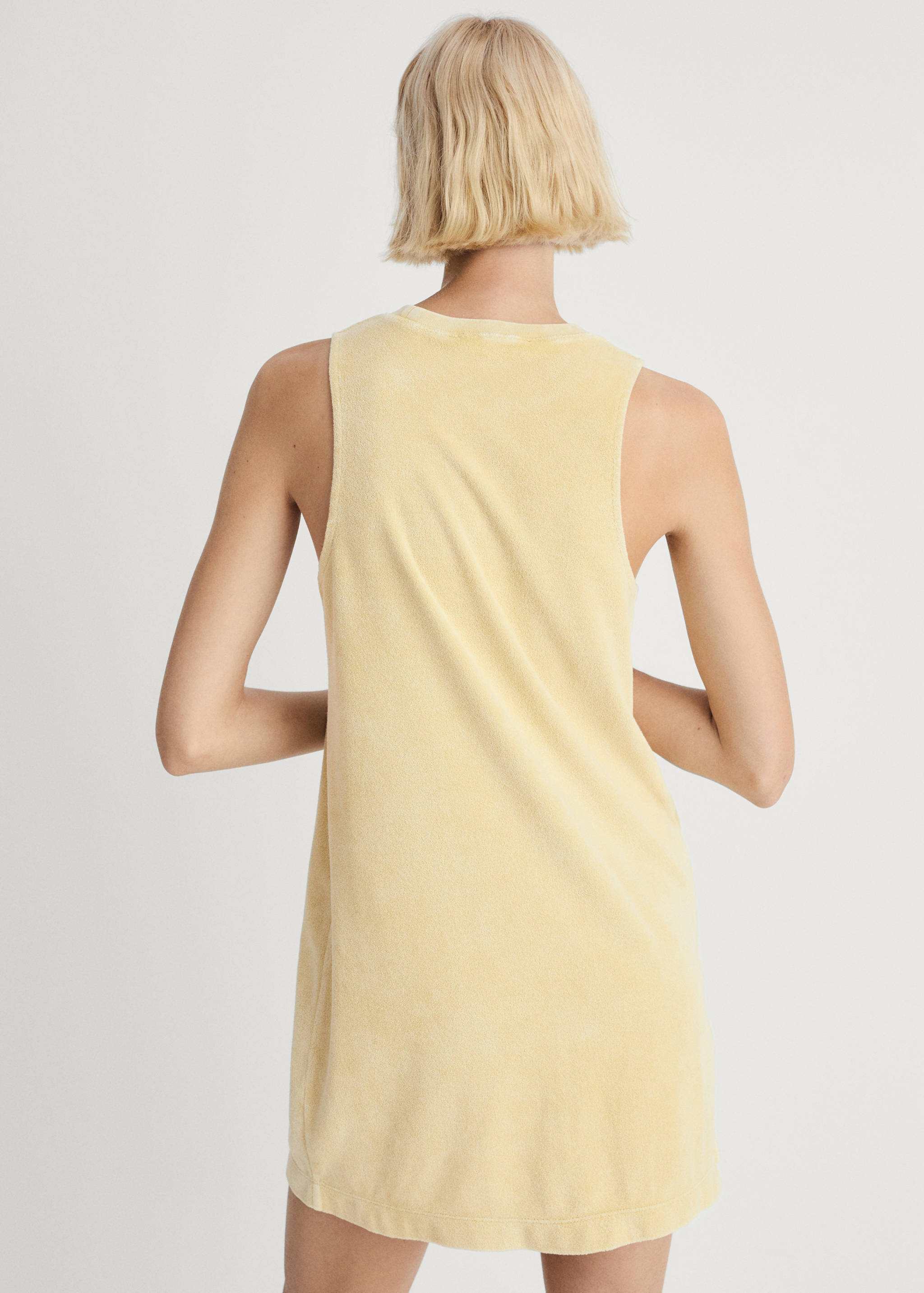 Overdyed terry cotton nightgown - Reverse of the article