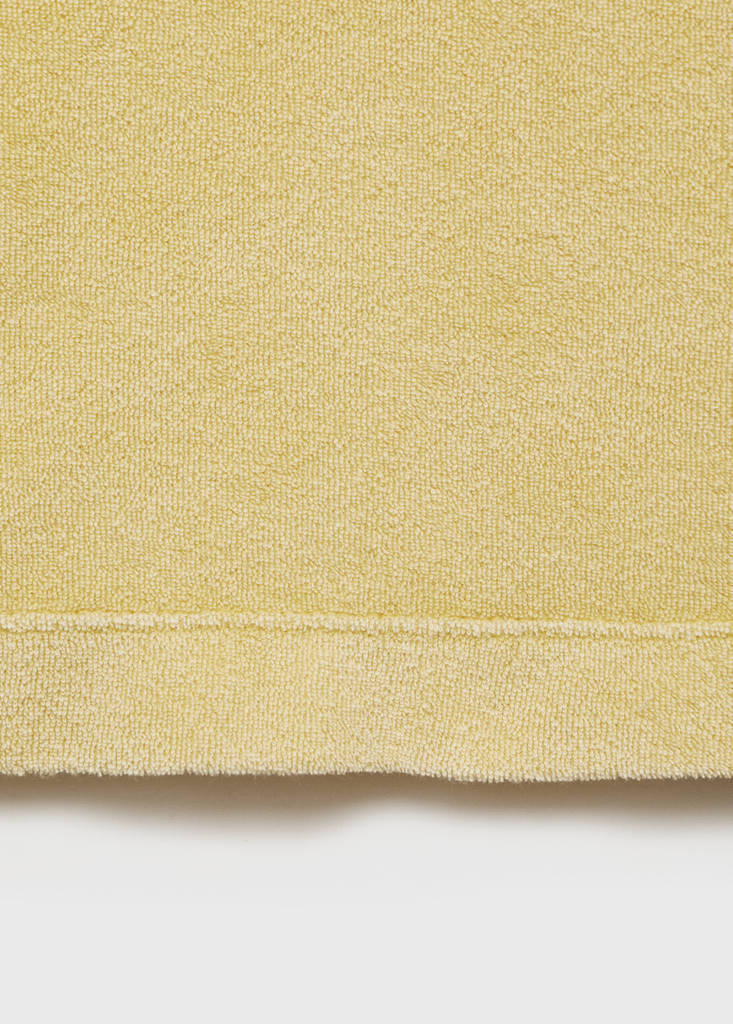Overdyed terry cotton nightgown — Mustard