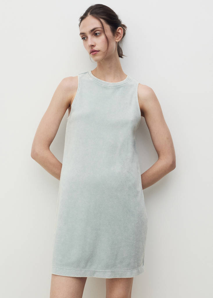 Overdyed terry cotton nightgown — Mint Green