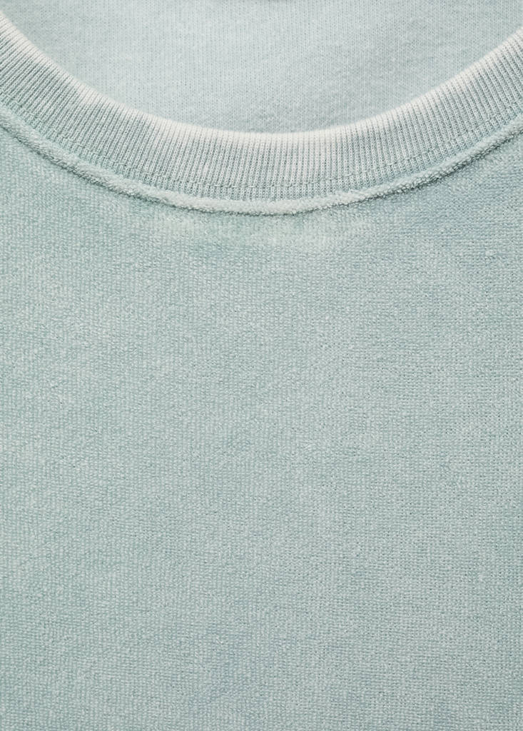 Overdyed terry cotton nightgown — Mint Green