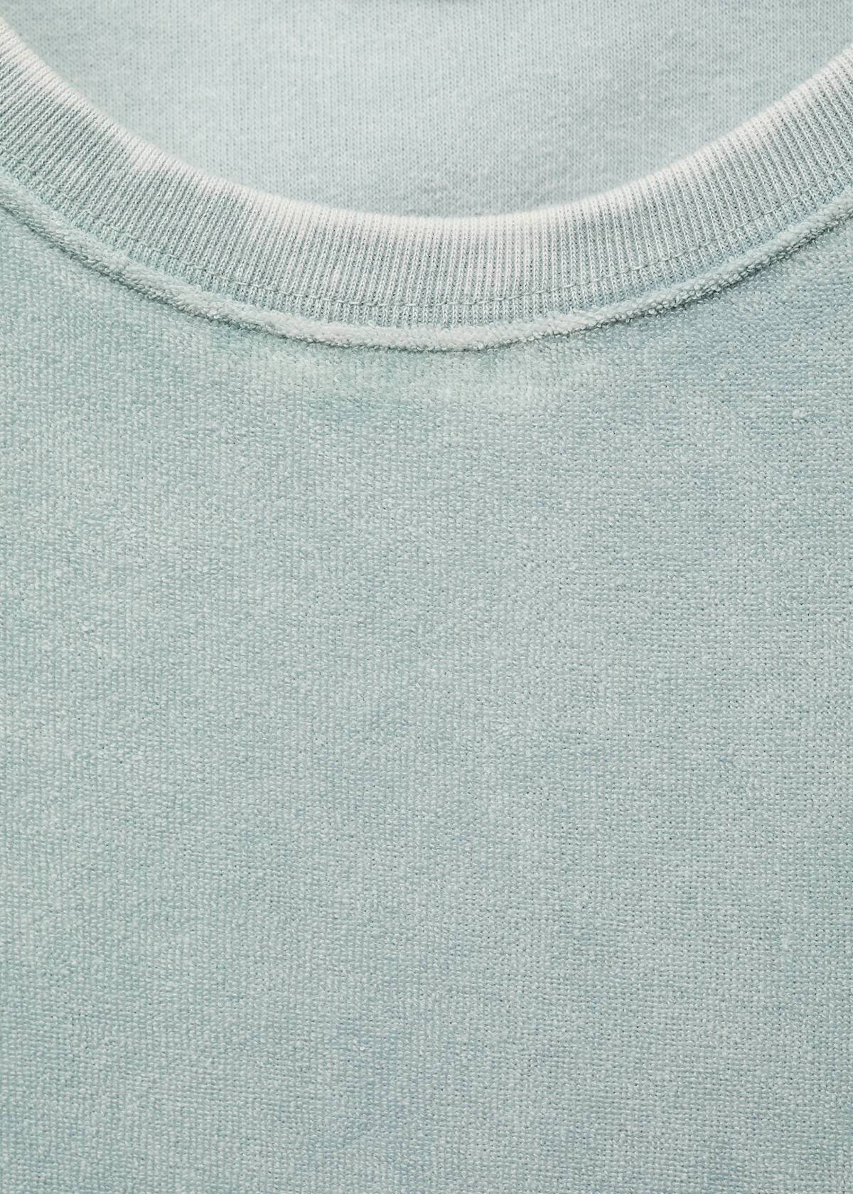 Overdyed terry cotton nightgown — Mint Green