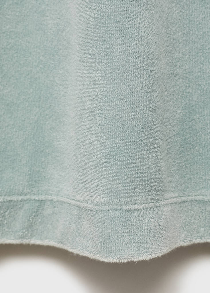 Overdyed terry cotton nightgown — Mint Green