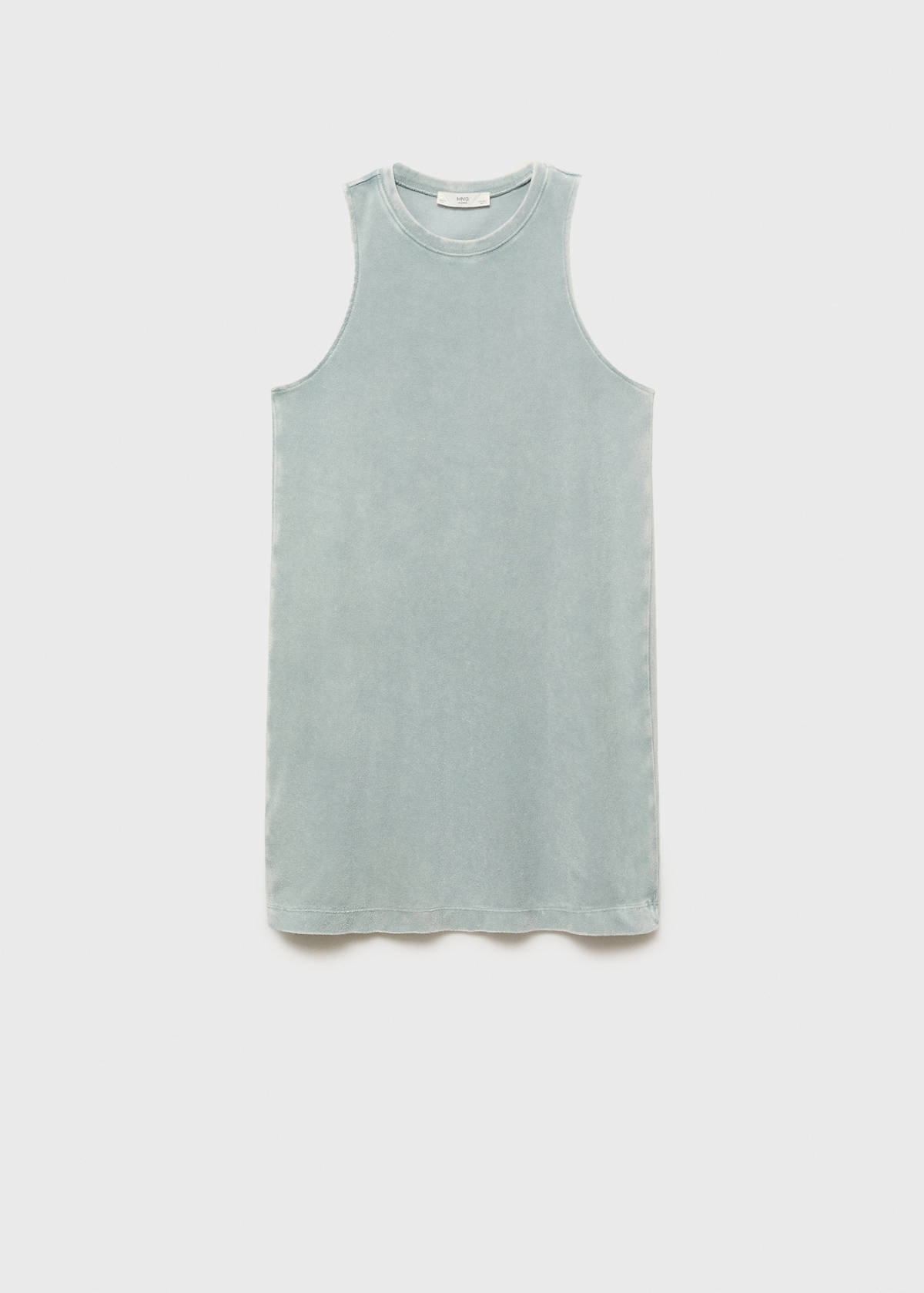 Overdyed terry cotton nightgown — Mint Green