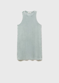 Overdyed terry cotton nightgown — Mint Green 6