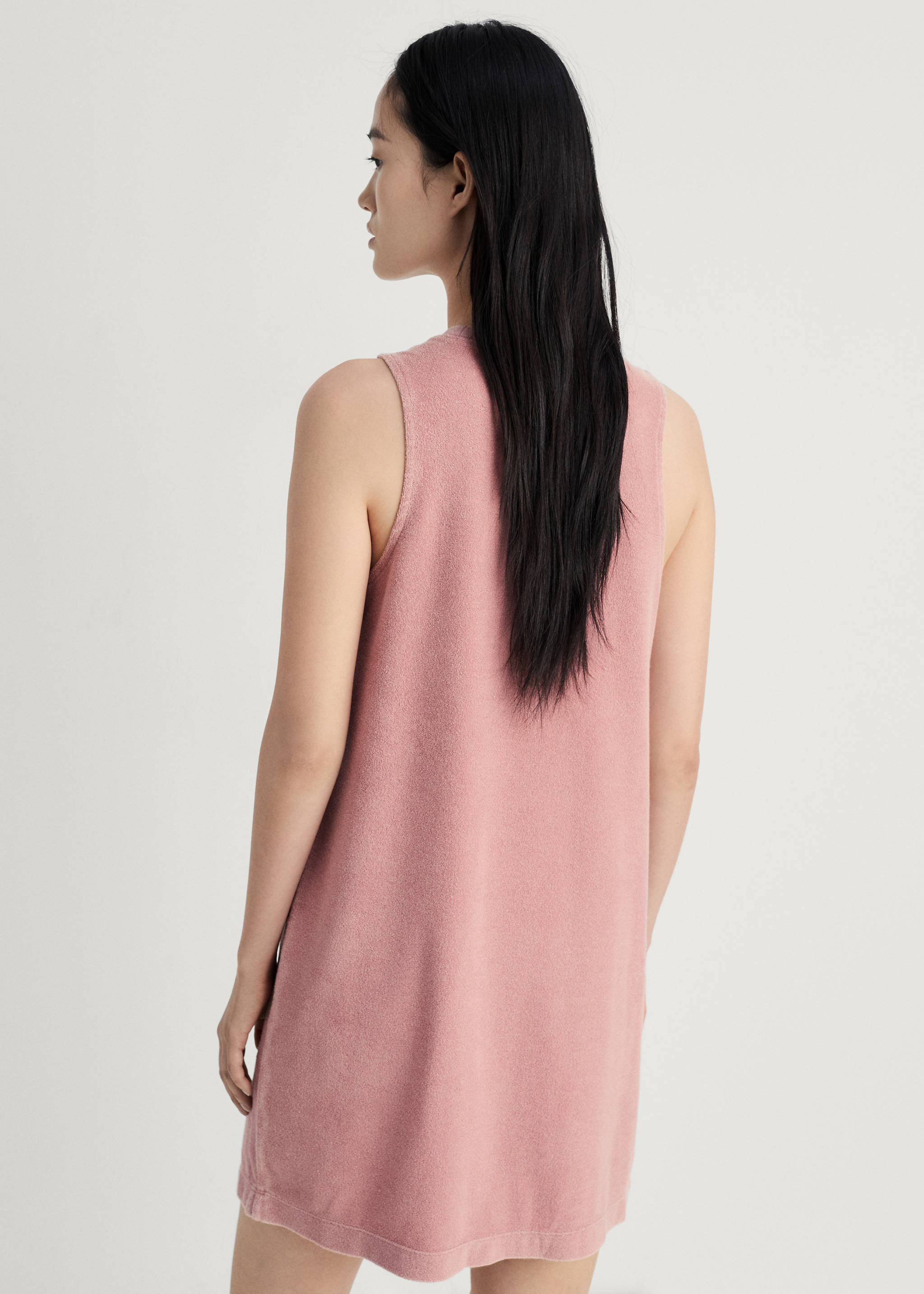 Overdyed terry cotton nightgown - Reverse of the article