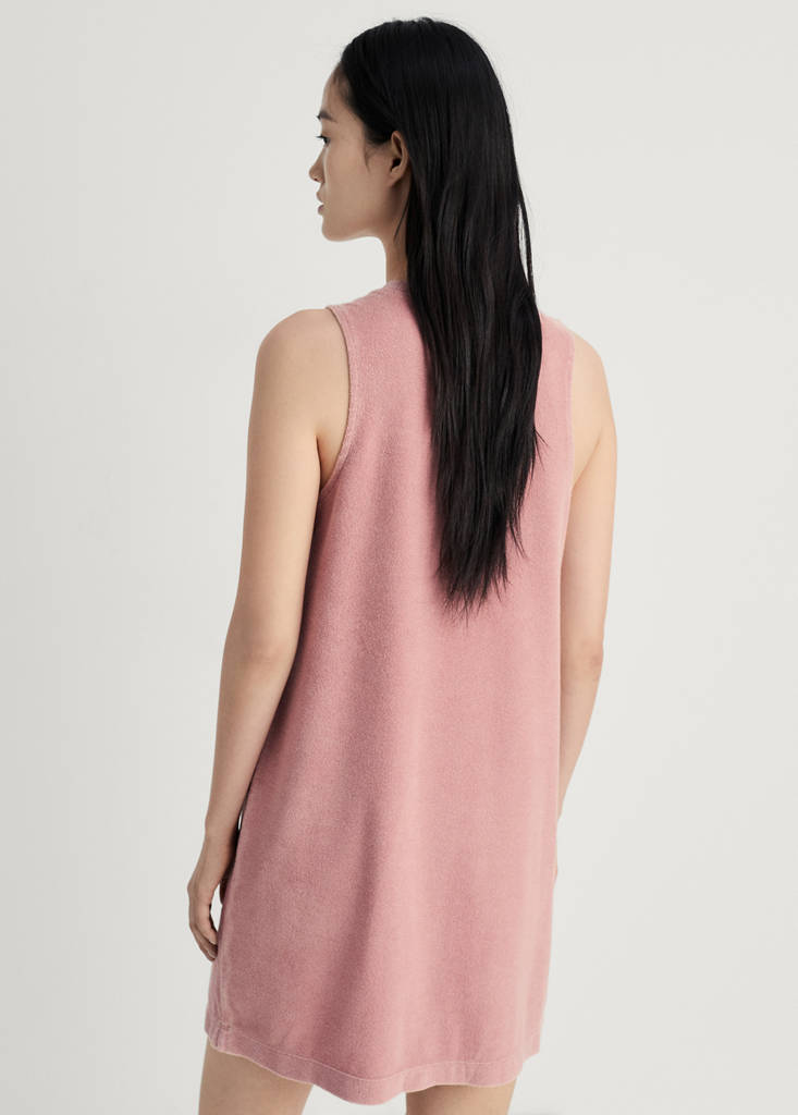 Overdyed terry cotton nightgown — Pink
