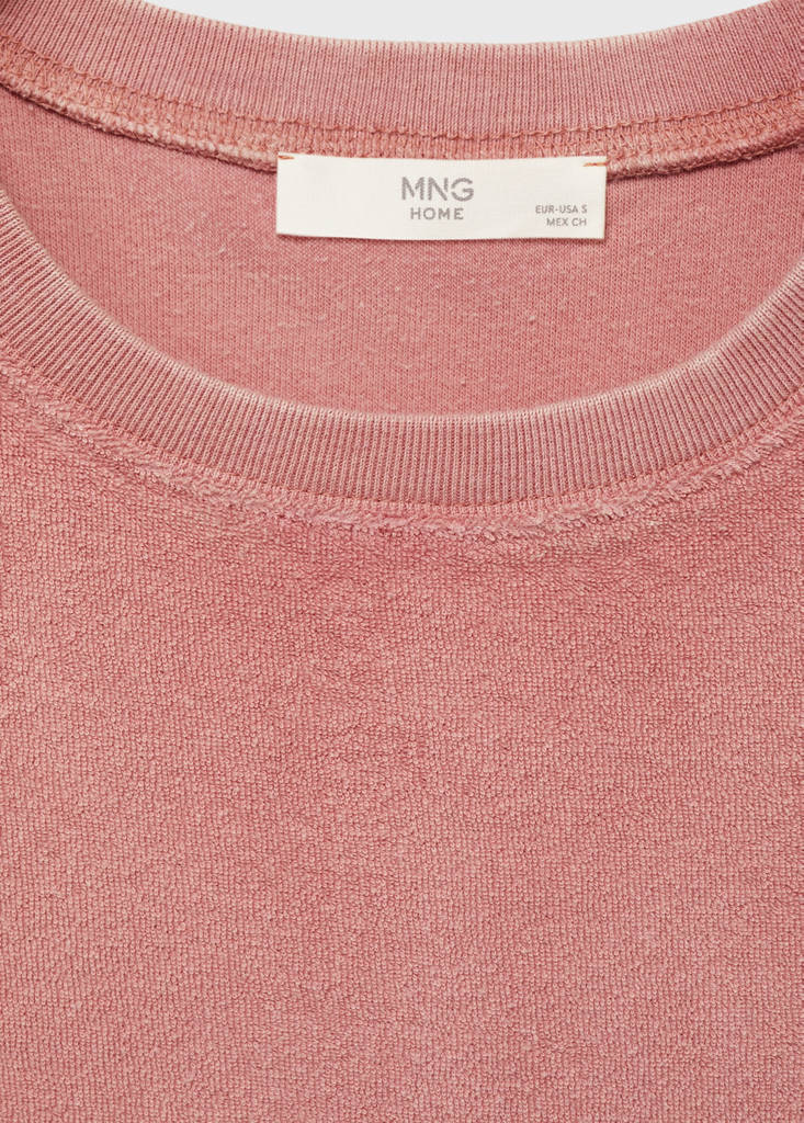 Overdyed terry cotton nightgown — Pink