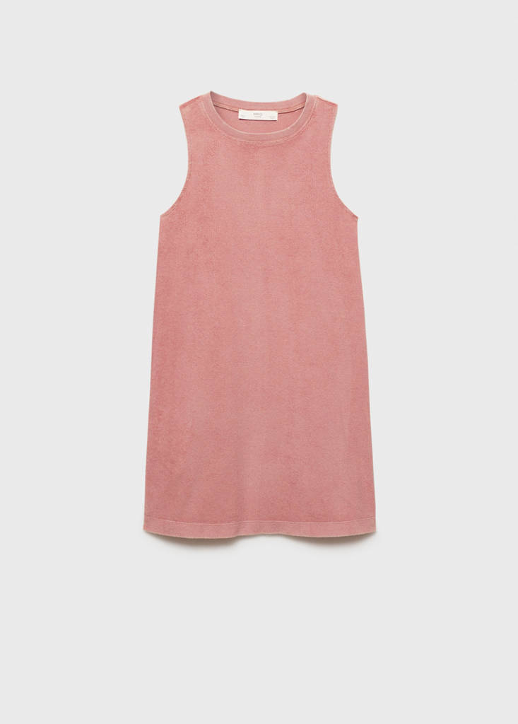 Overdyed terry cotton nightgown — Pink