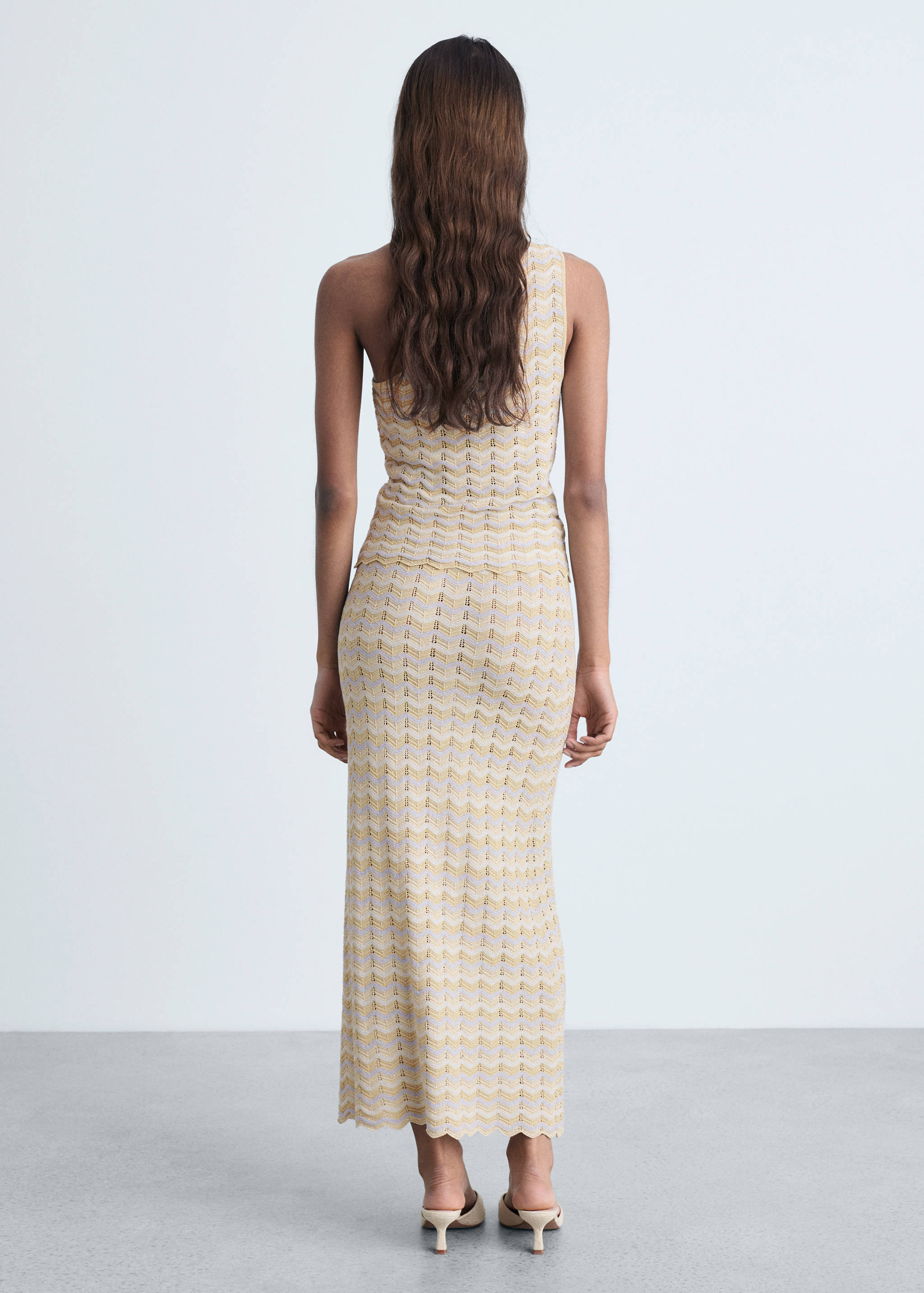 Long lurex skirt - Reverse of the article