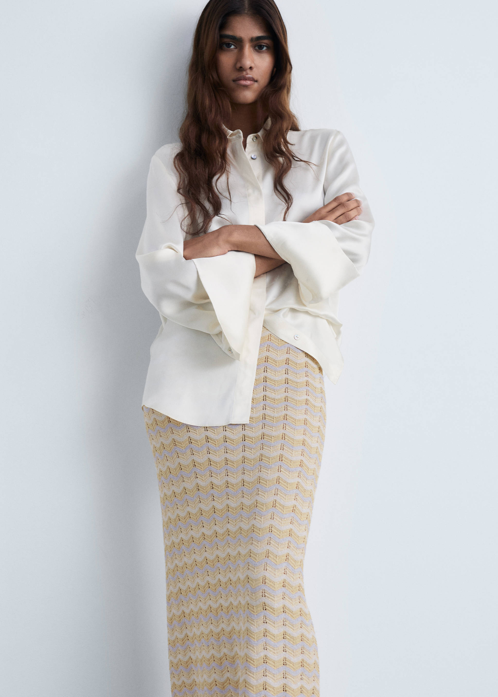 Long lurex skirt - Details of the article 2