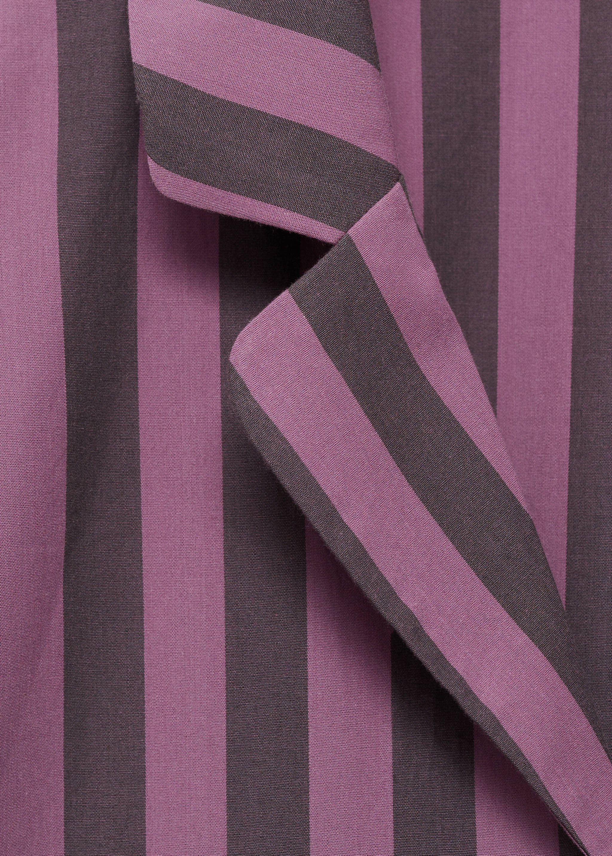 Two-tone woven striped long shirt - Details of the article 8