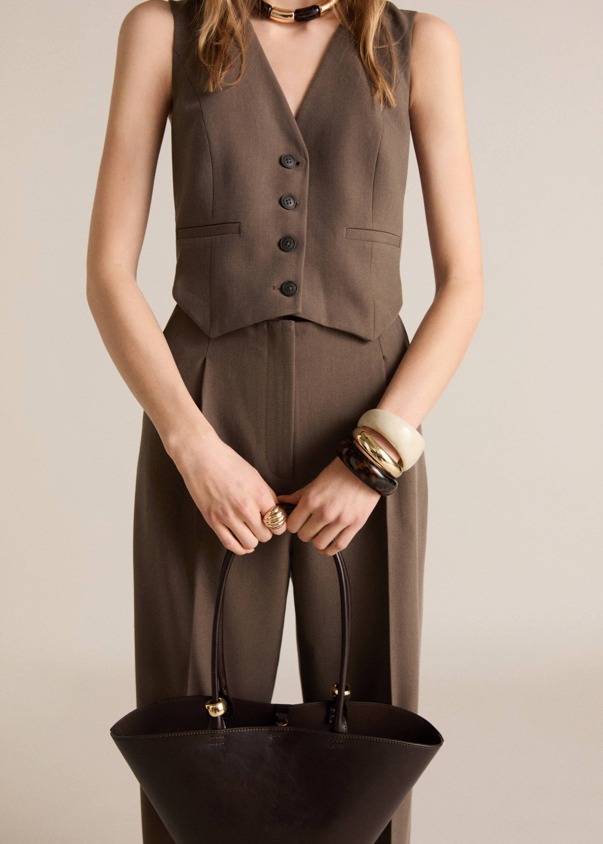 Long suit-style jumpsuit - Medium plane