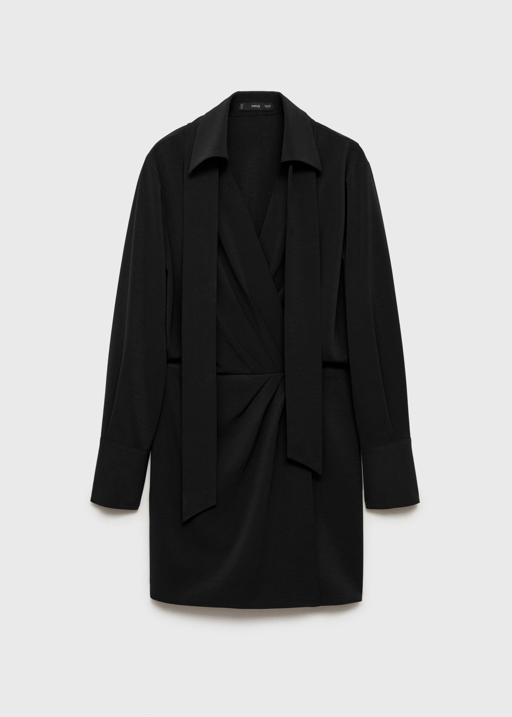 Wrap dress with shirt collar - Article without model