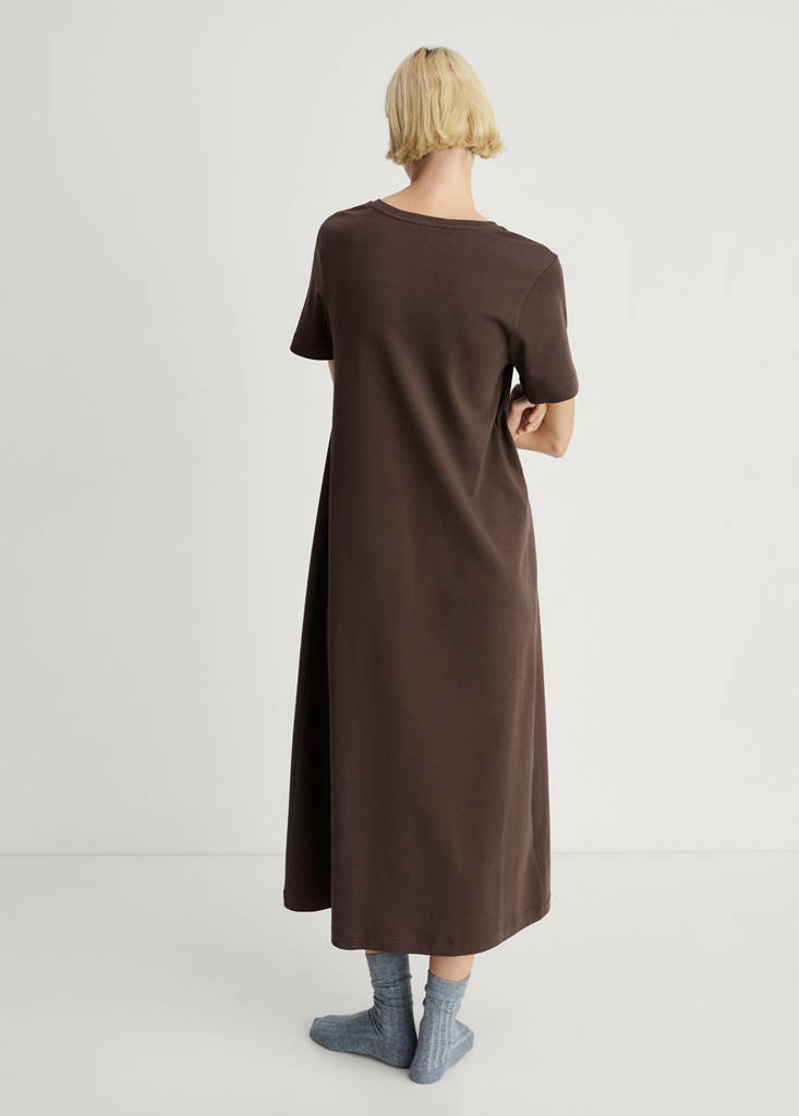 Plain cotton nightgown — Brown