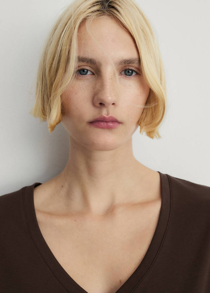 Plain cotton nightgown — Brown