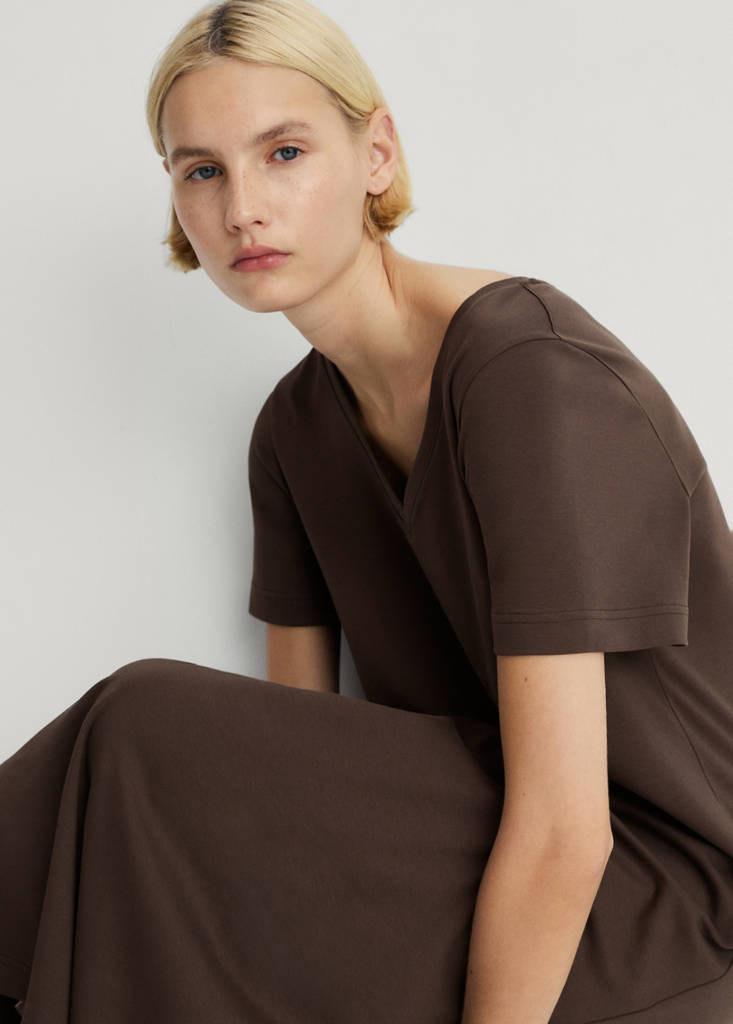 Plain cotton nightgown — Brown