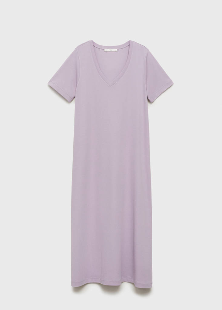 Plain cotton nightgown — Lavender