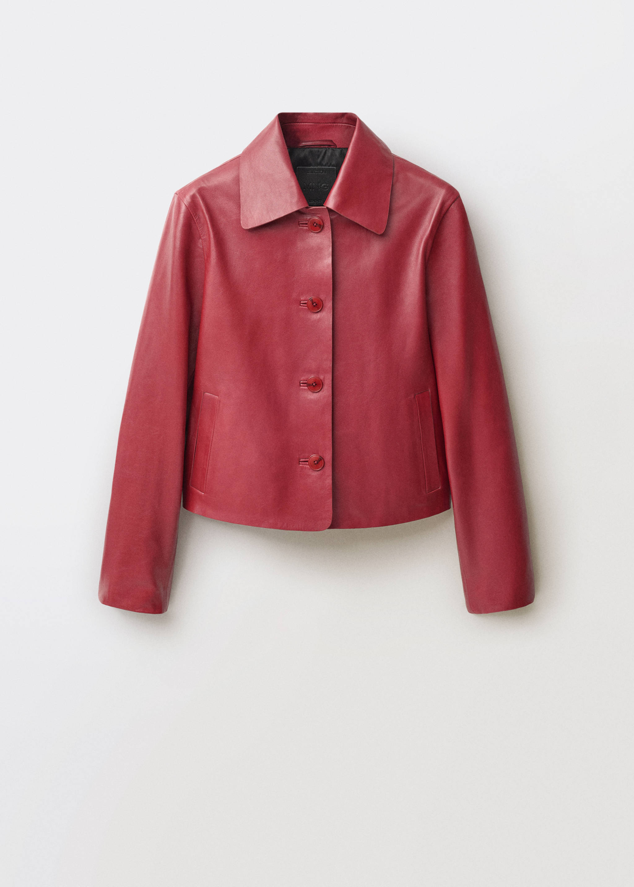 Buttoned leather jacket - Article without model