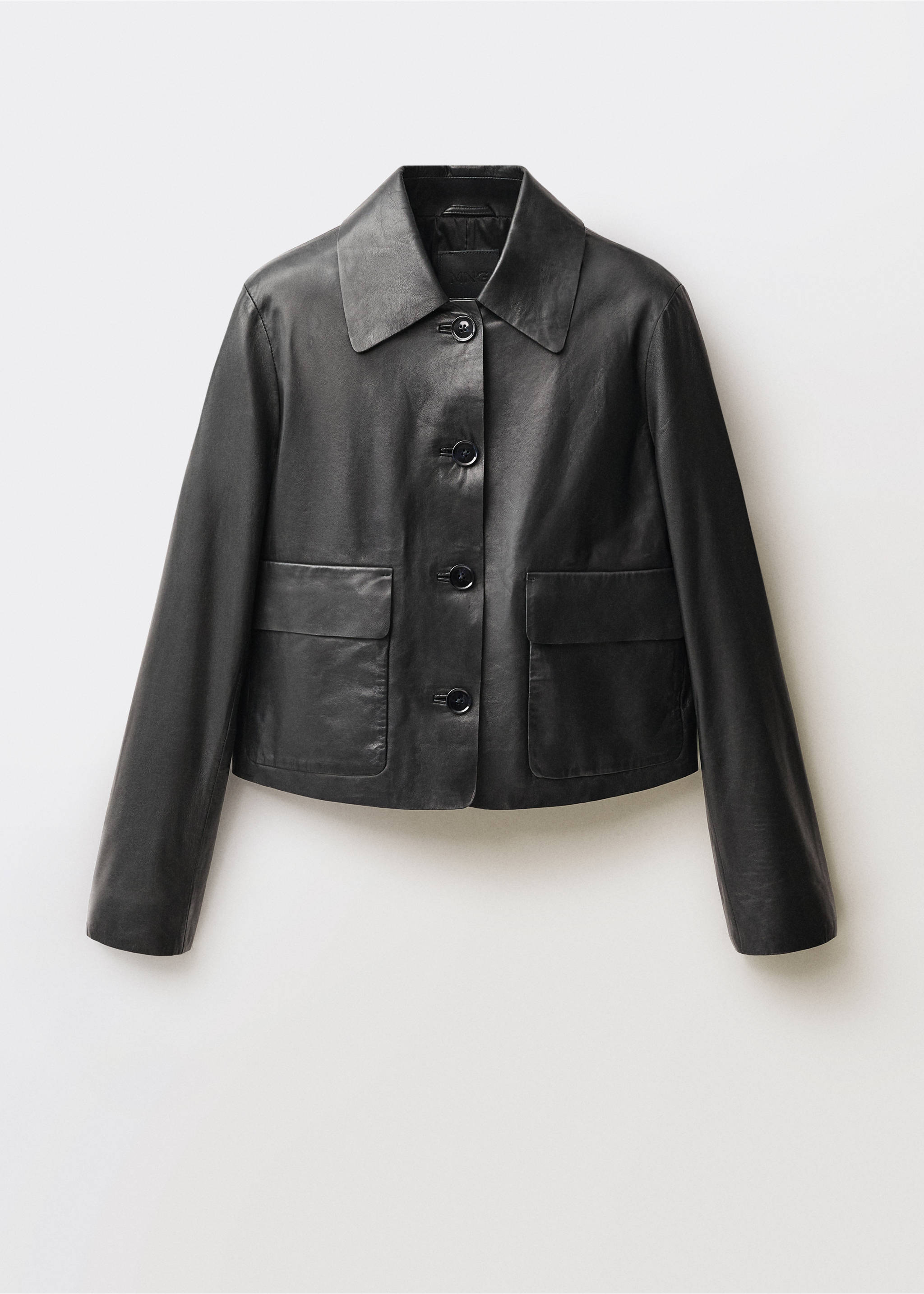 Chaqueta piel botones - Artículo sin modelo, Negro. Ref: 87094074-00.