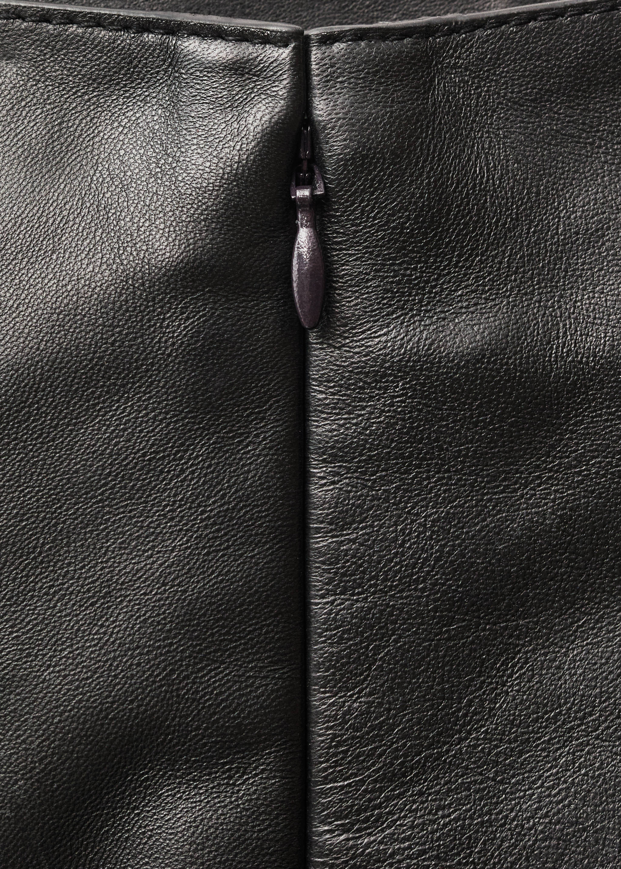 Falda piel detalle costura - Detalle del artículo 0