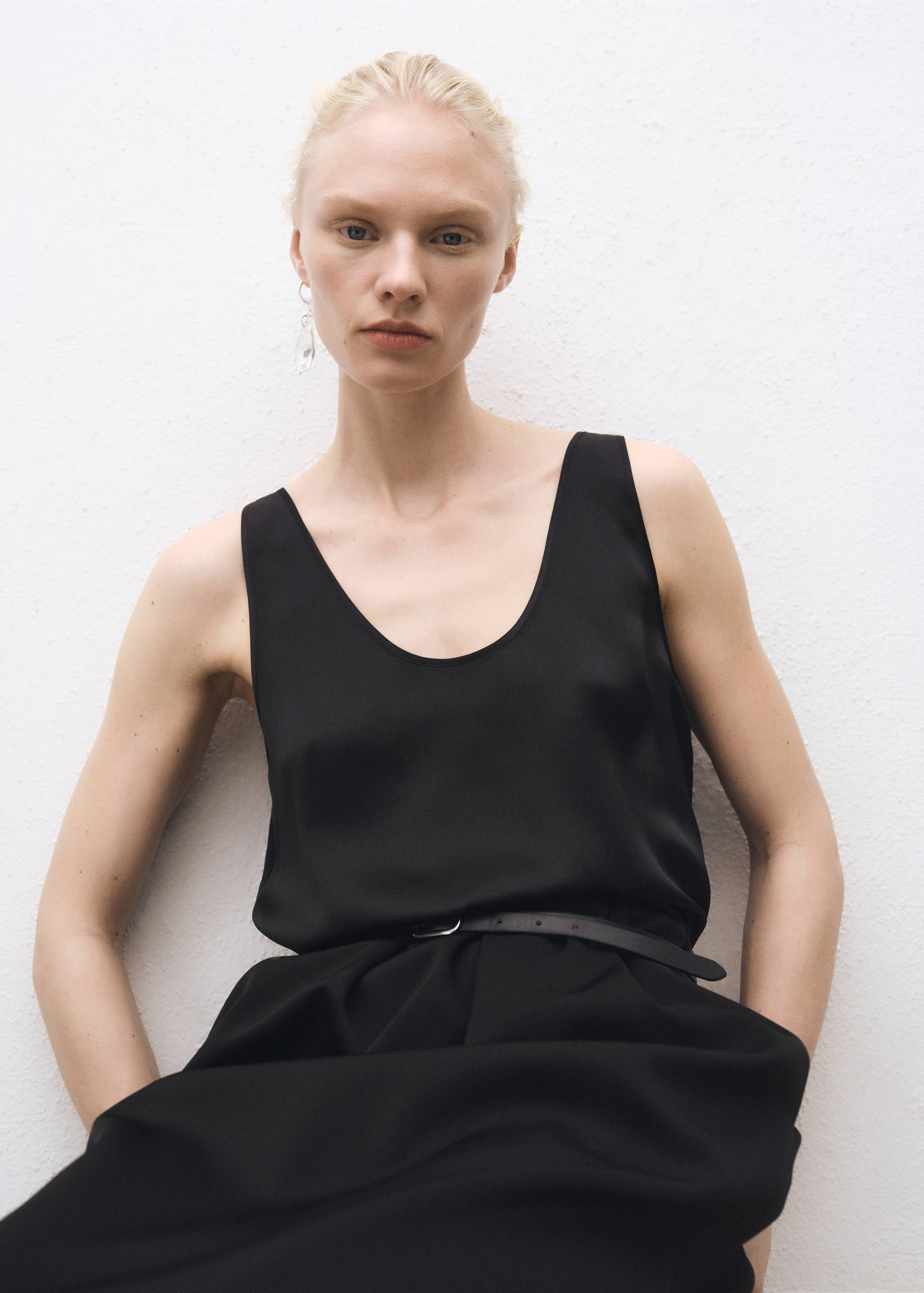 Silk top with straps - Medium plane