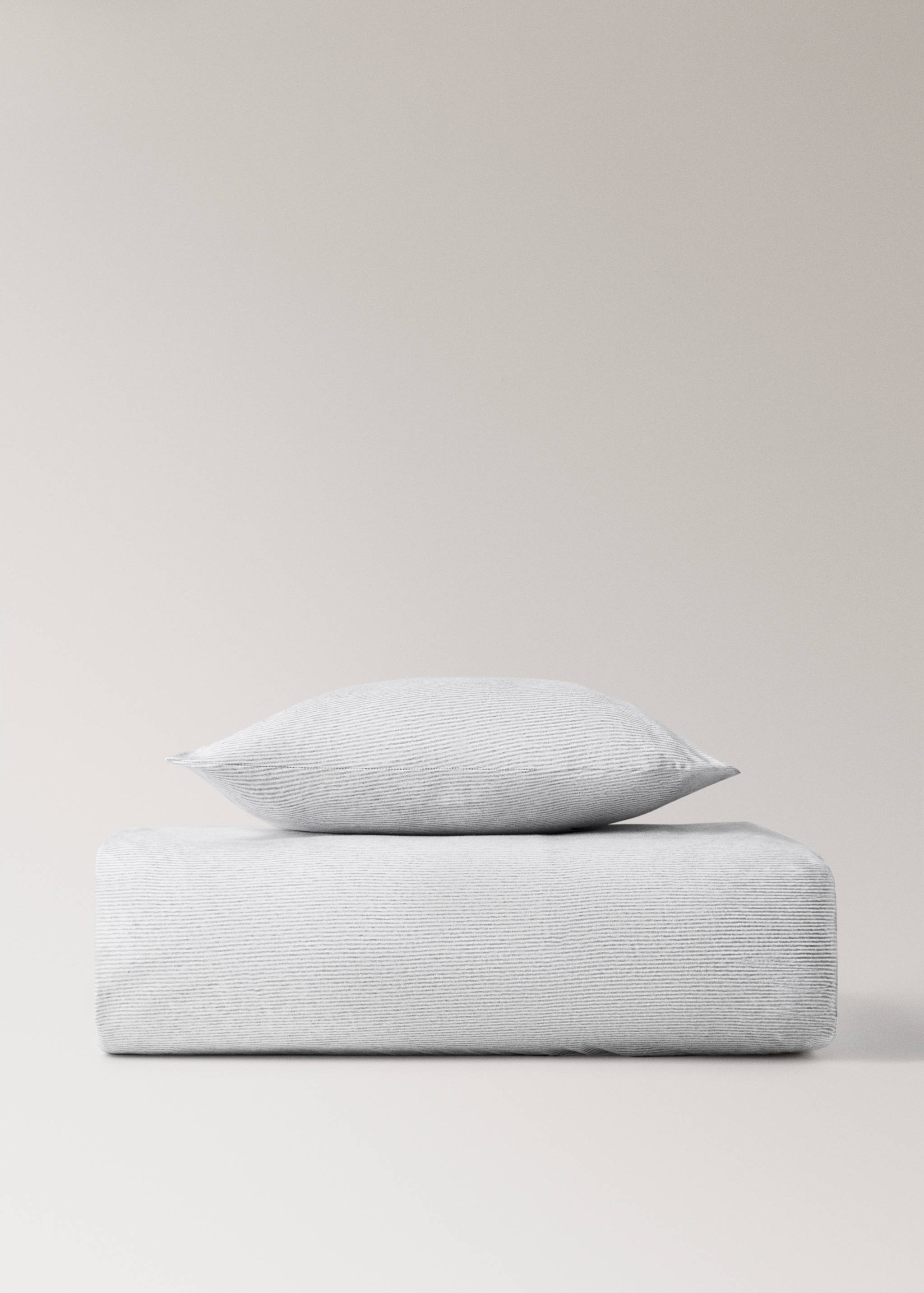 Cotton striped duvet cover for cot - Article without model