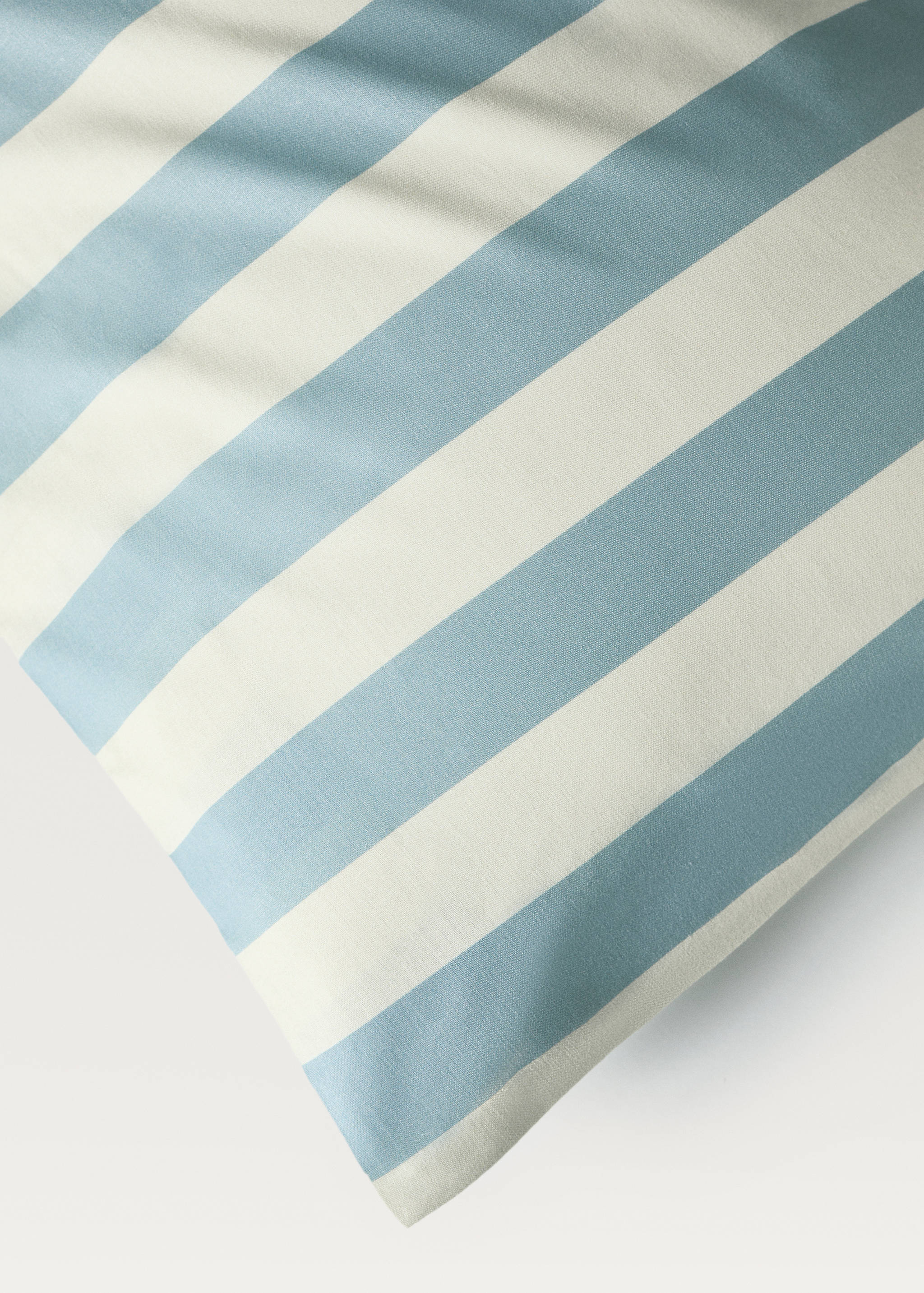 Cotton percale thick-striped duvet cover - Details of the article 3