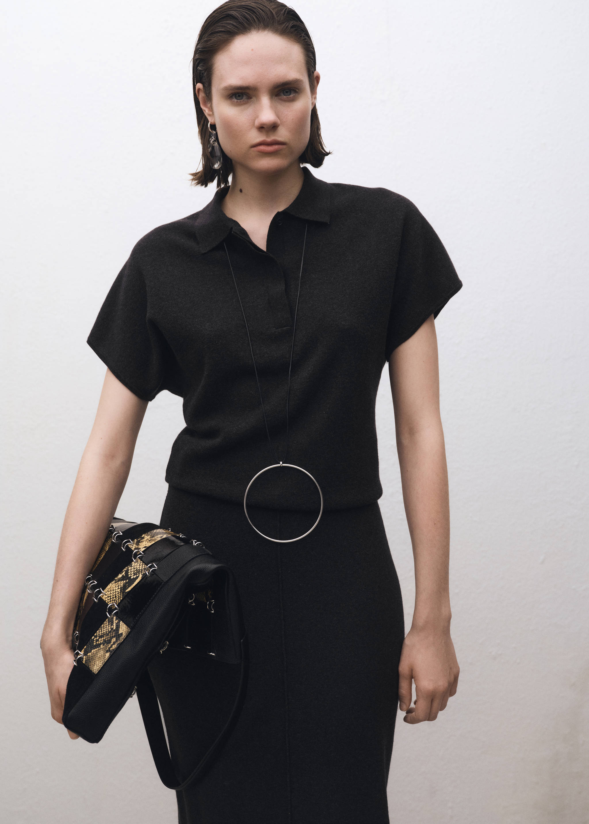 Jupe midi laine mélangée - Détail de l'article 2