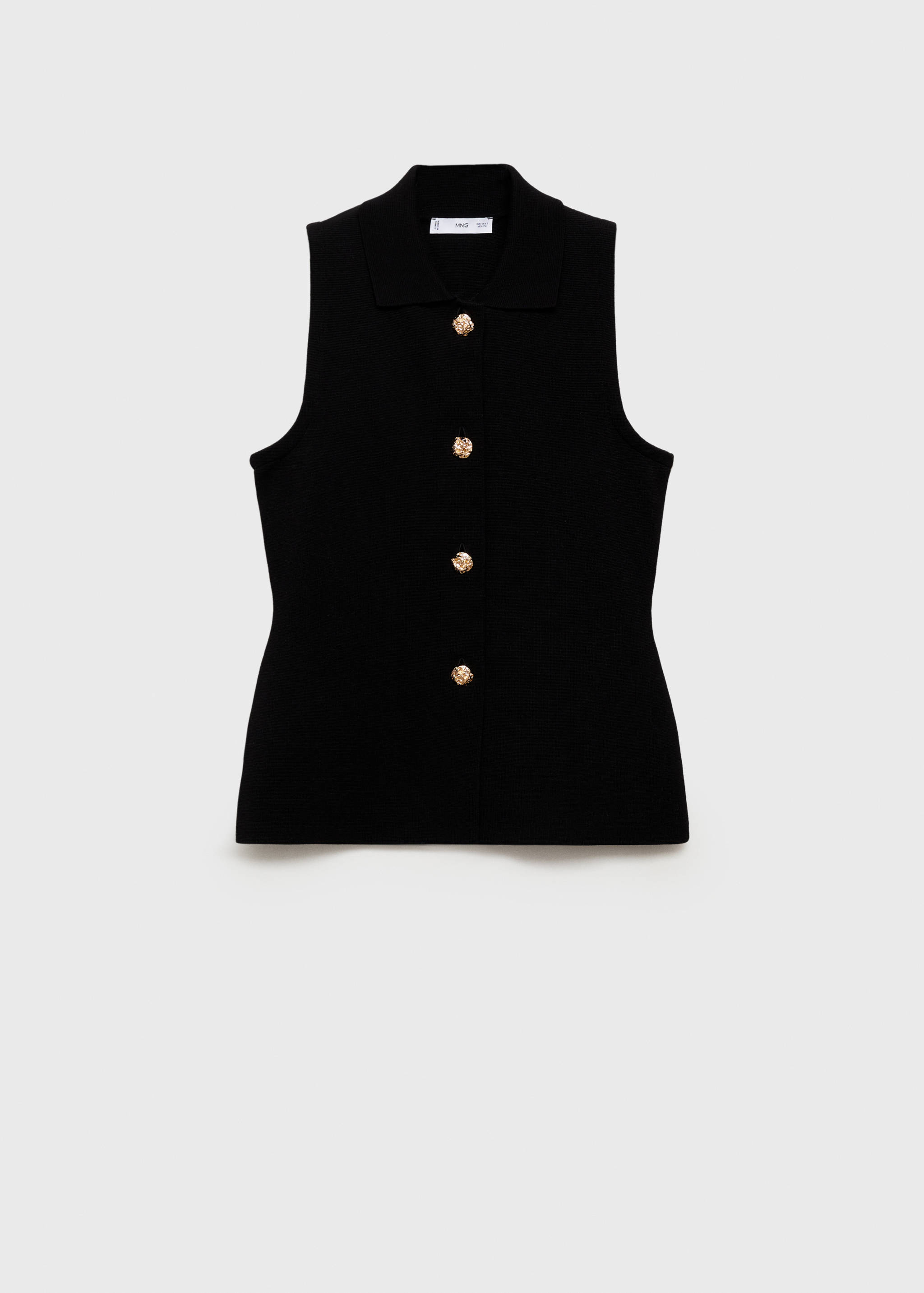 Knitted waistcoat with jewel buttons - Article without model