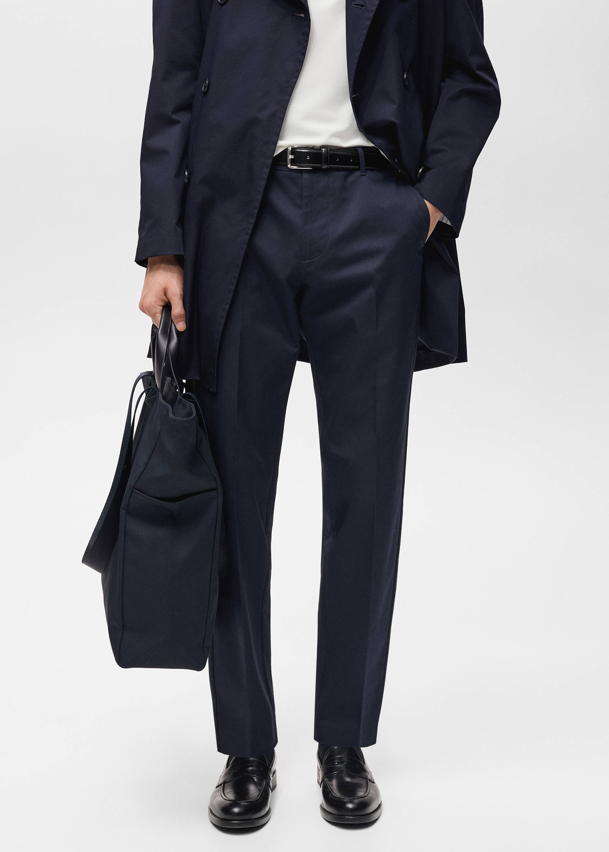 Dublino slim-fit chino trousers - Medium plane