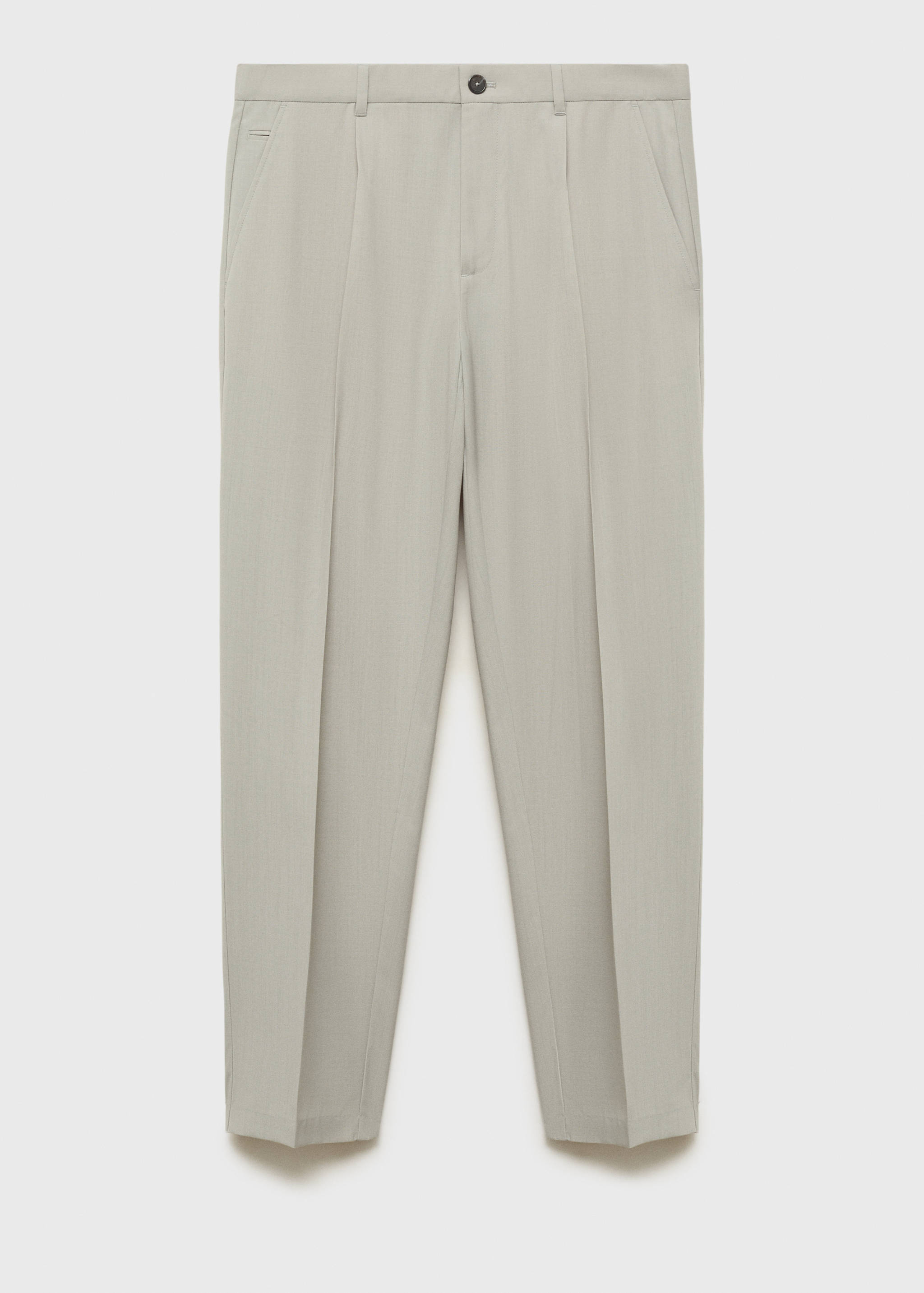 Slim-fit pleated cool wool pants - Article without model