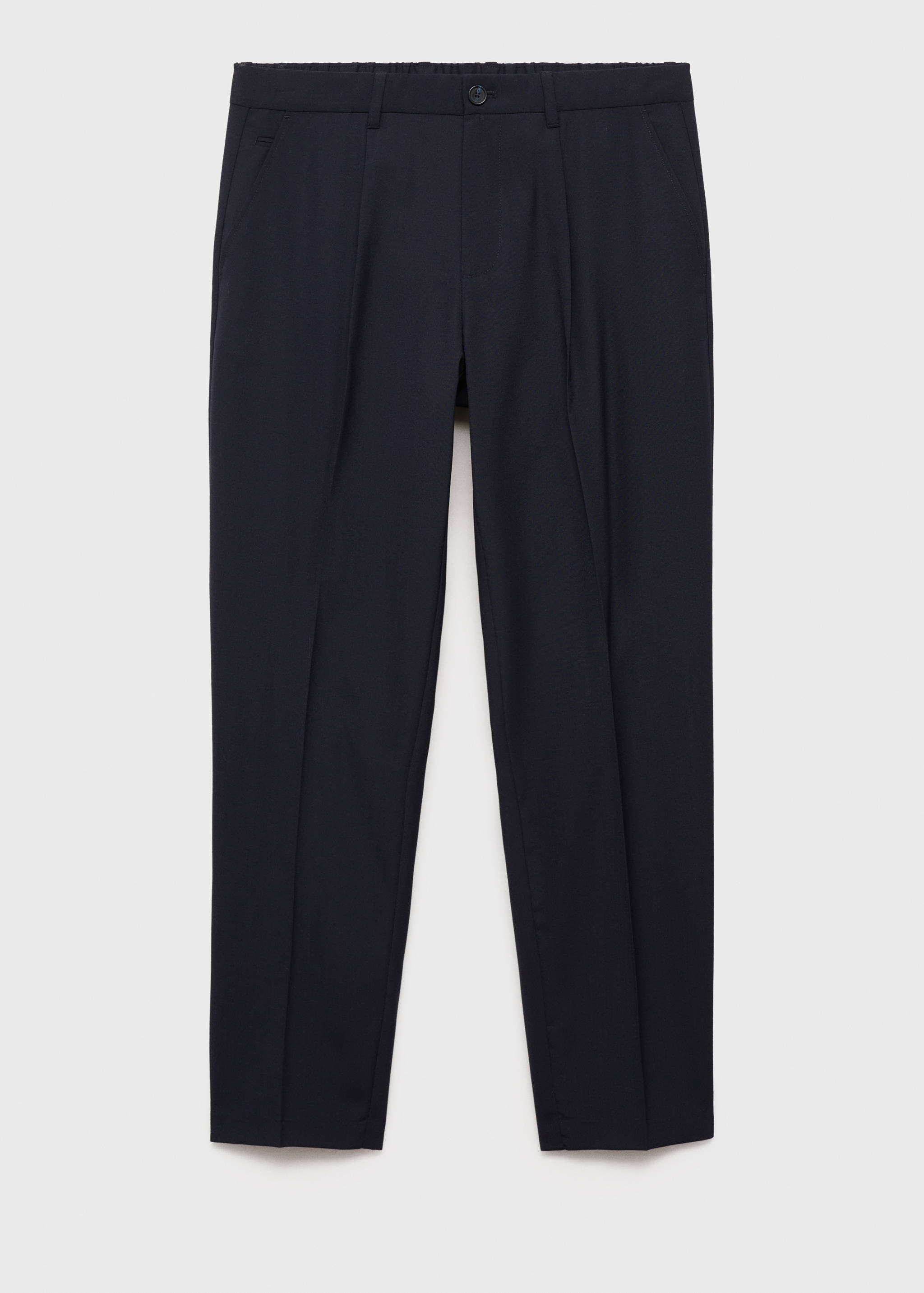 Slim-fit pleated cool wool pants - Article without model