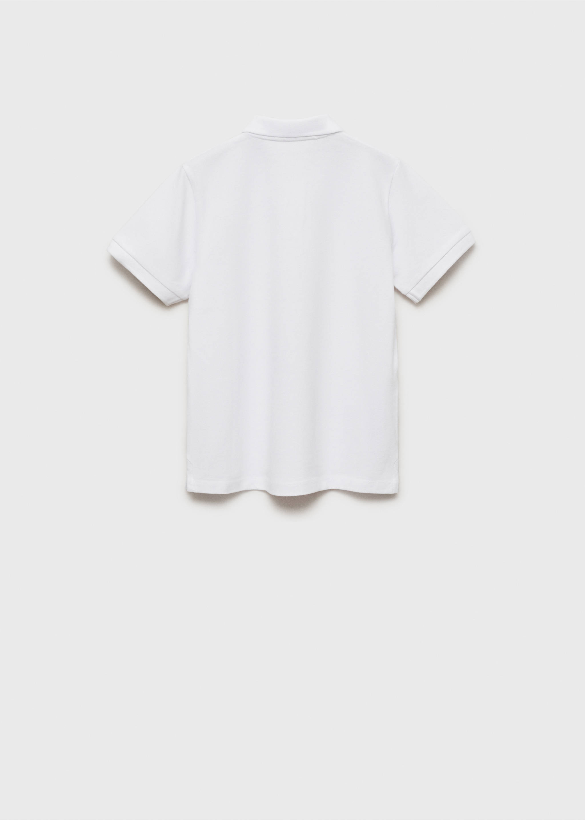 Short-sleeved cotton polo shirt - Reverse of the article, Off White. Ref: 87094389-00.