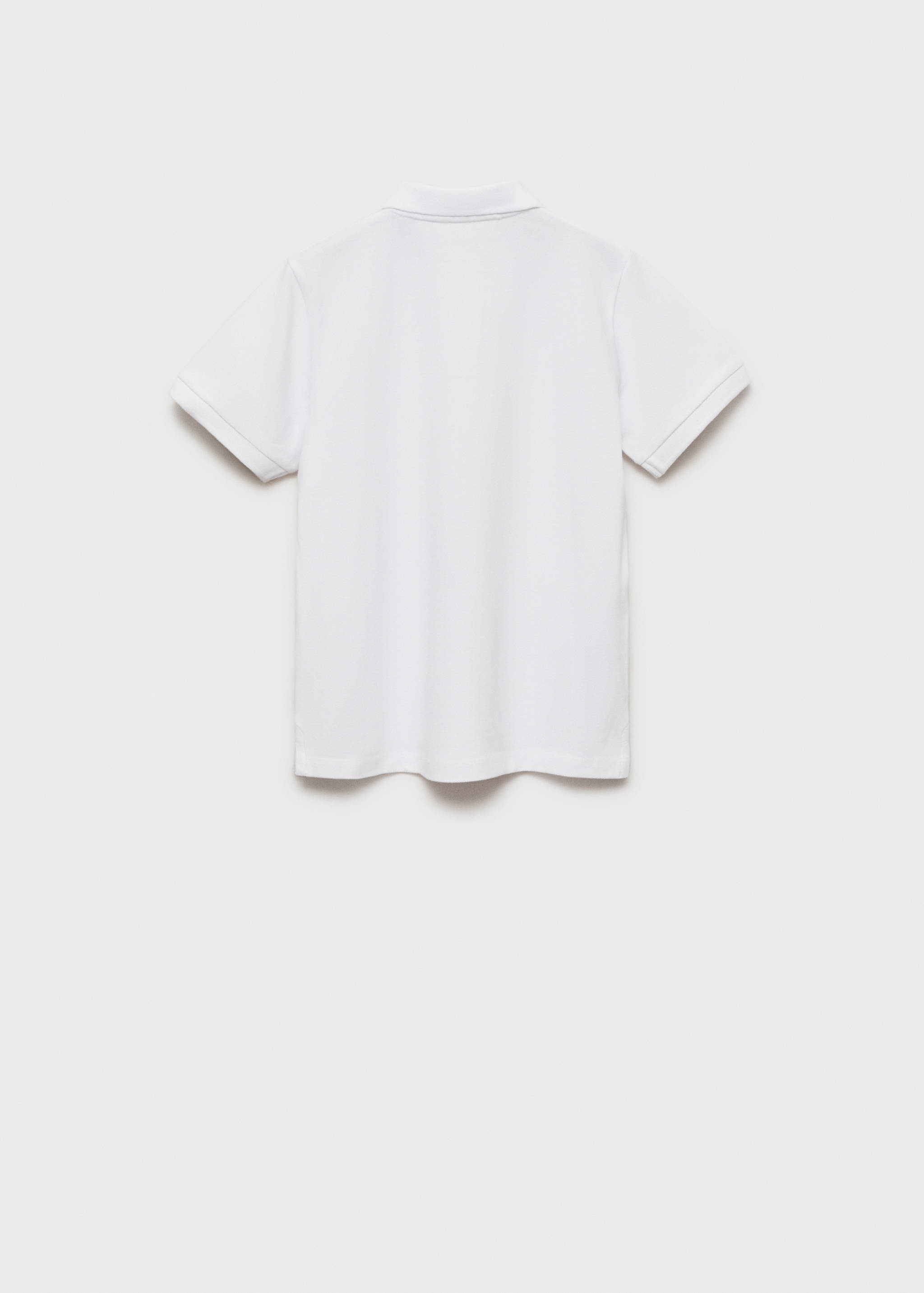 Short-sleeved cotton polo shirt - Reverse of the article