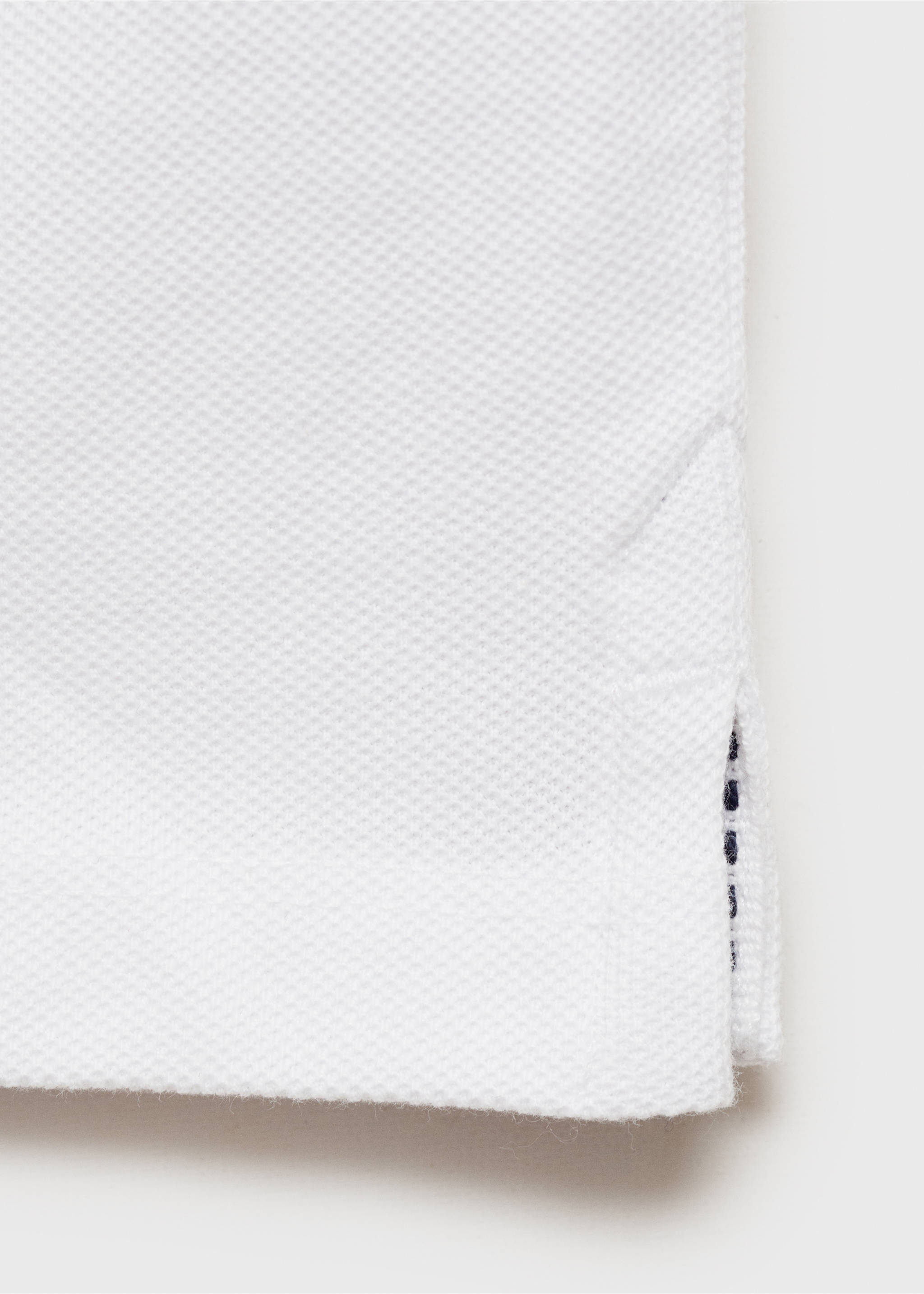 Short-sleeved cotton polo shirt - Details of the article 0, Off White. Ref: 87094389-00.