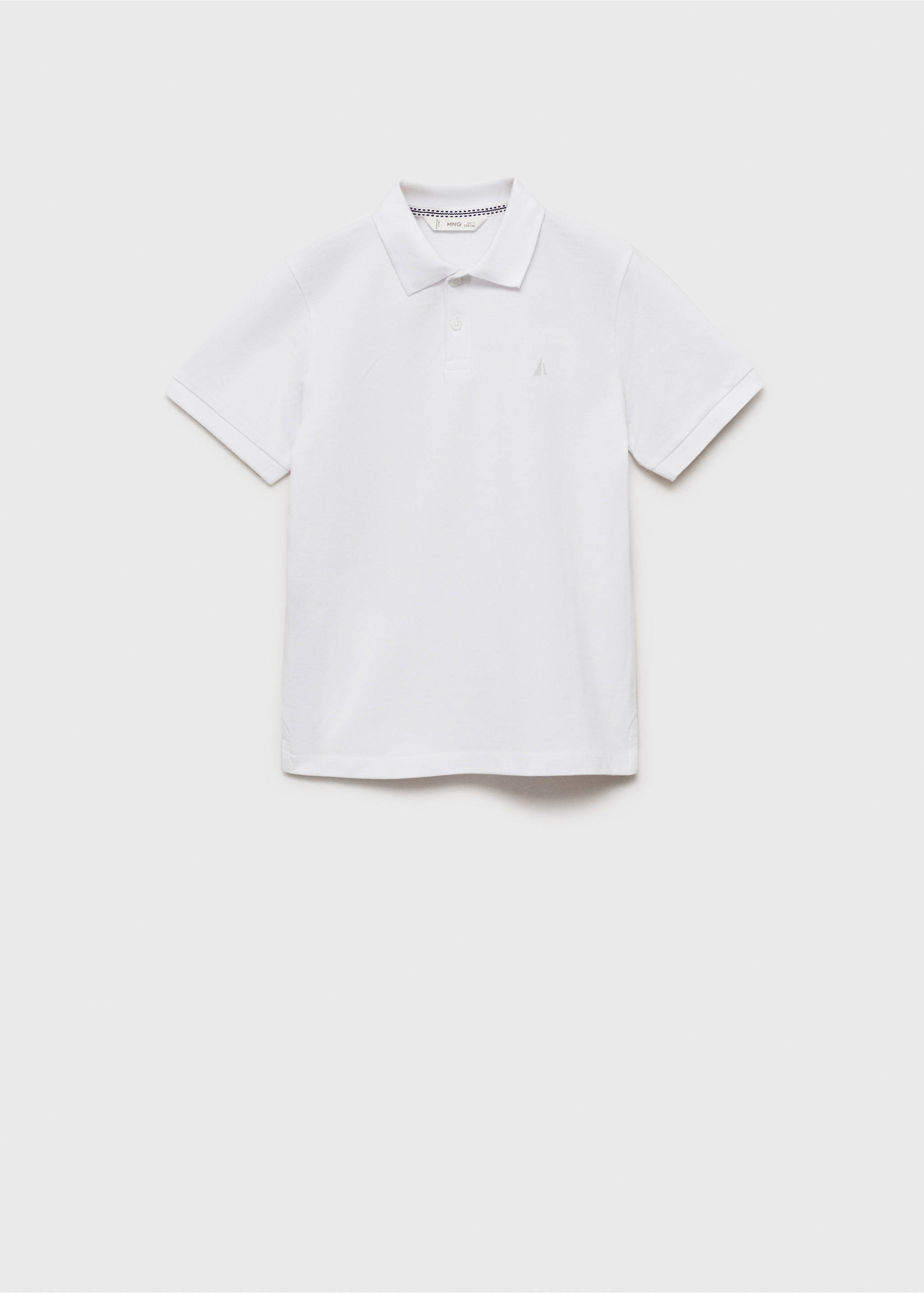 Short-sleeved cotton polo shirt - Article without model, Off White. Ref: 87094389-00.