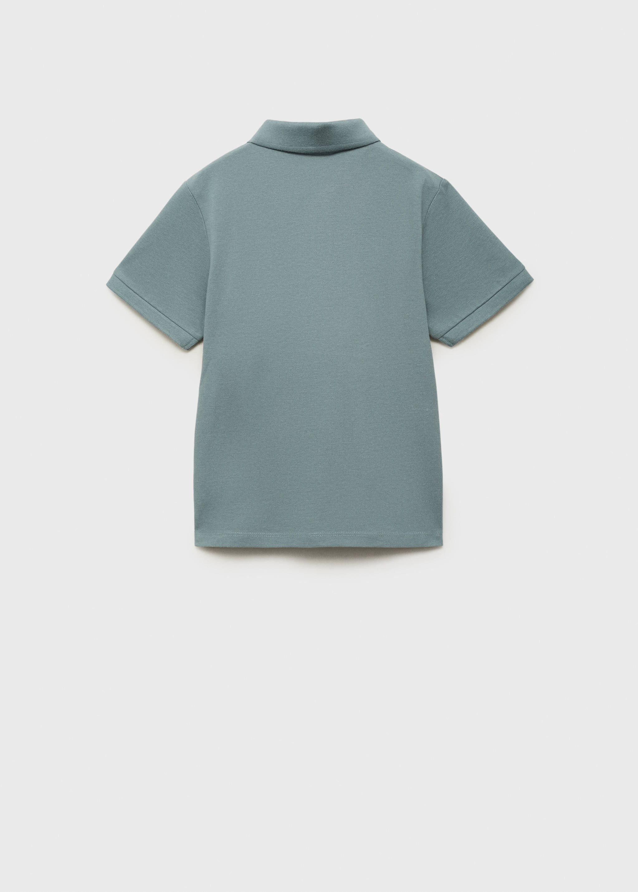 Short-sleeved cotton polo shirt - Reverse of the article