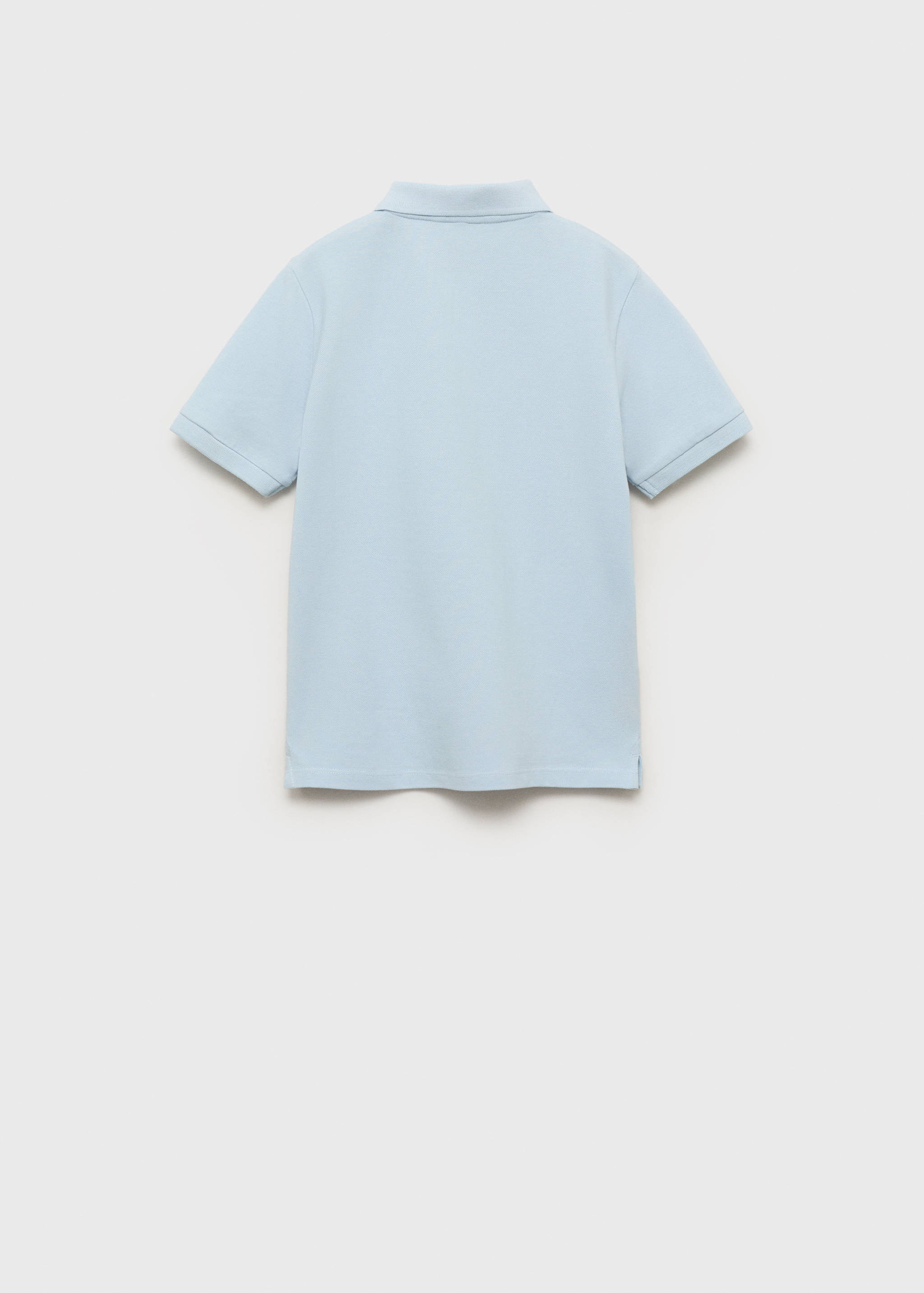 Short-sleeved cotton polo shirt - Reverse of the article