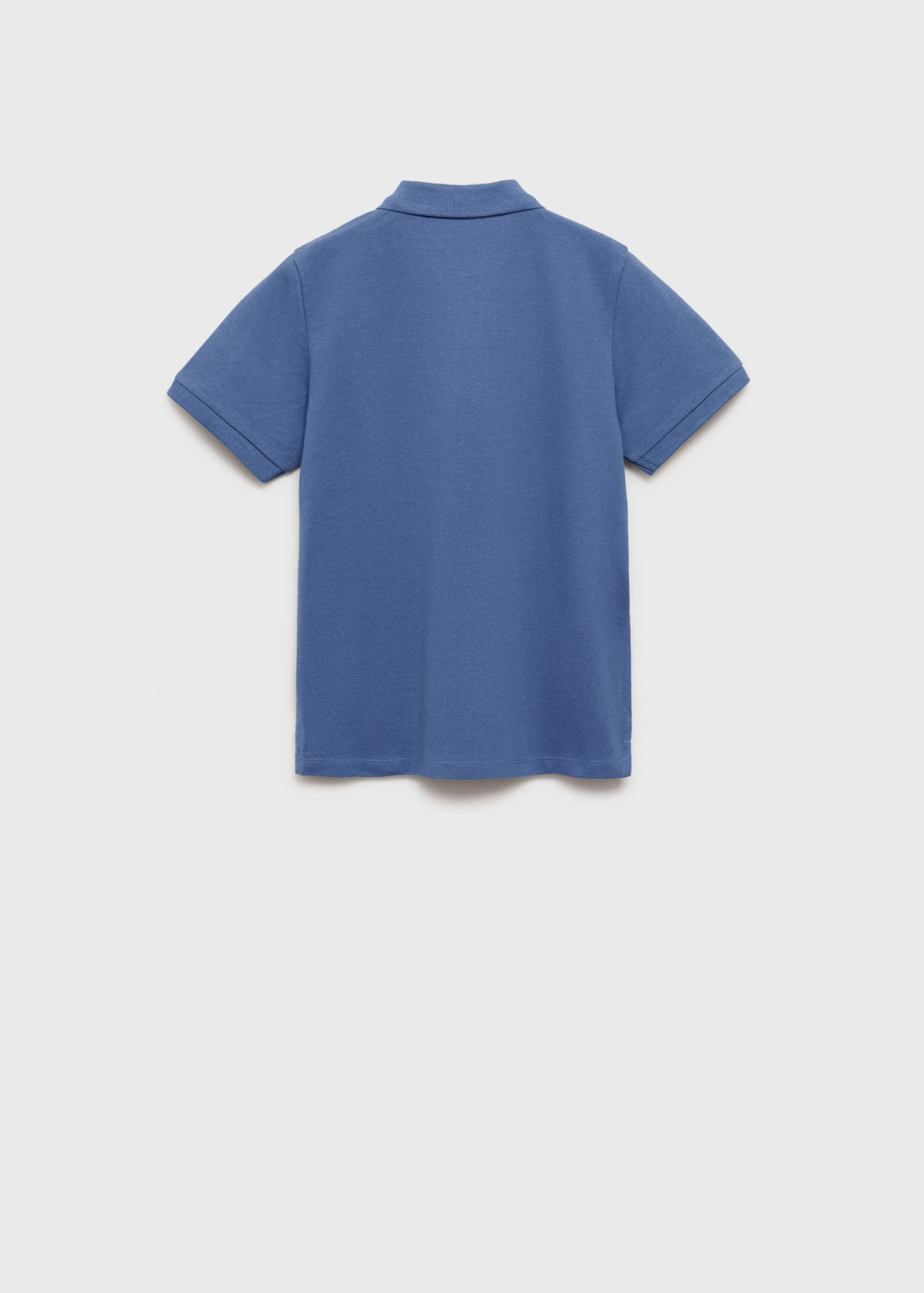 Short-sleeved cotton polo shirt - Reverse of the article