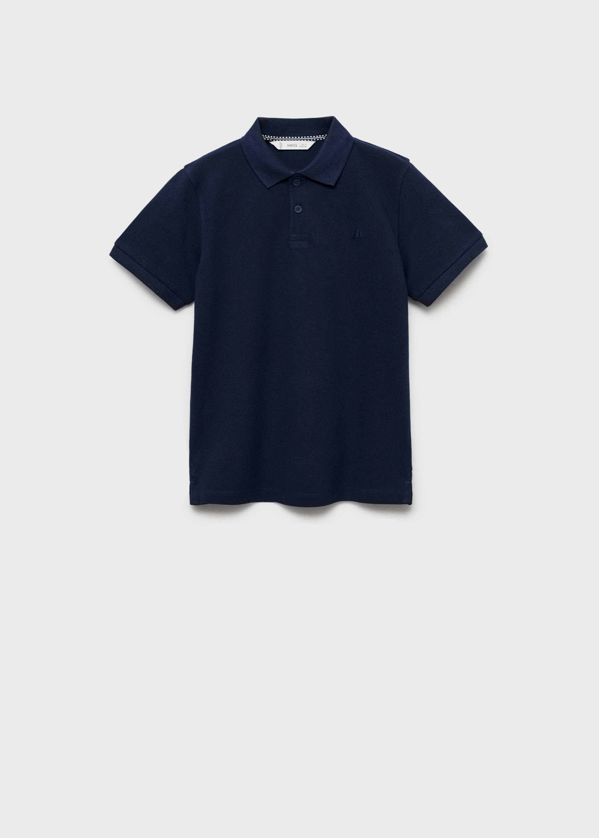 Short-sleeved cotton polo shirt - Article without model